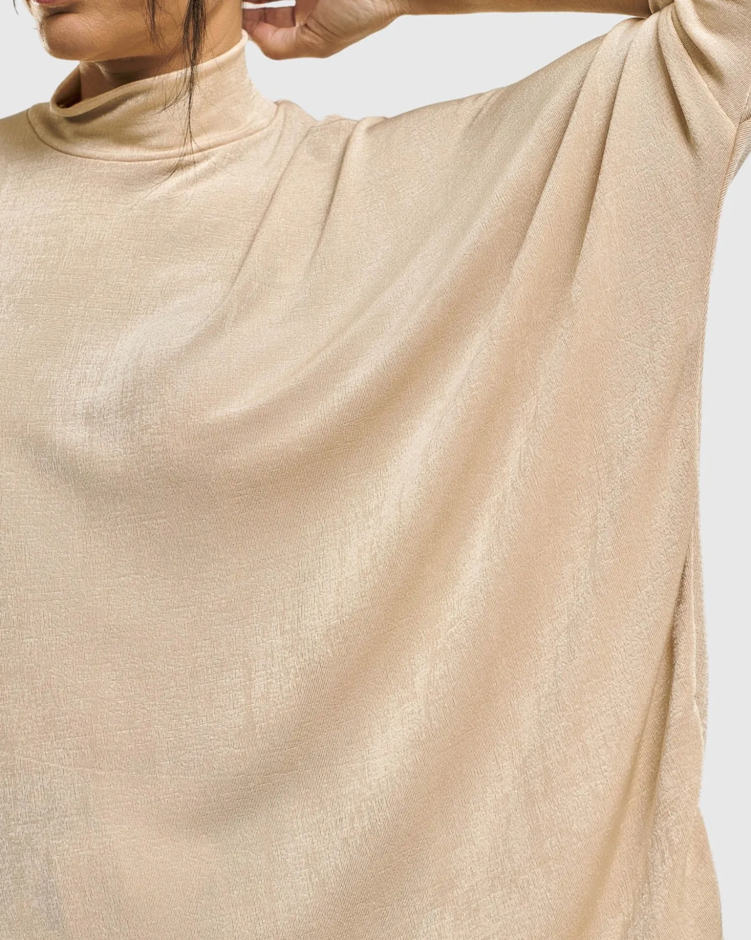Women Alembika Fawn Mockneck Top, Nude