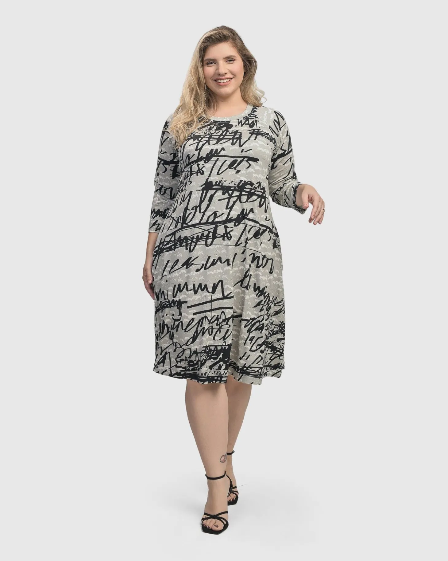 Women Alembika Flirty A Line Dress, Script
