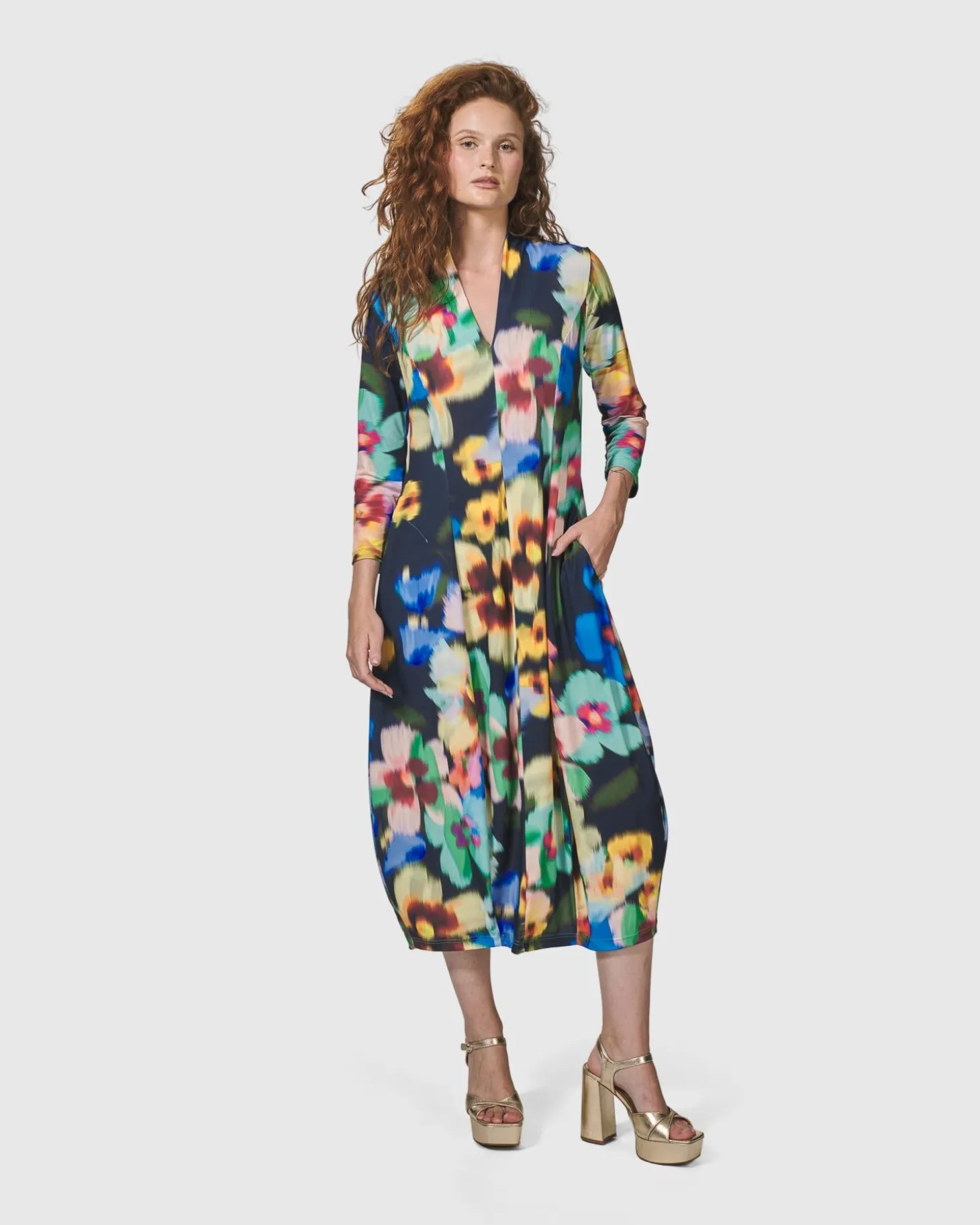 Women Alembika Forget-Me-Not Cocoon Dress, Garden