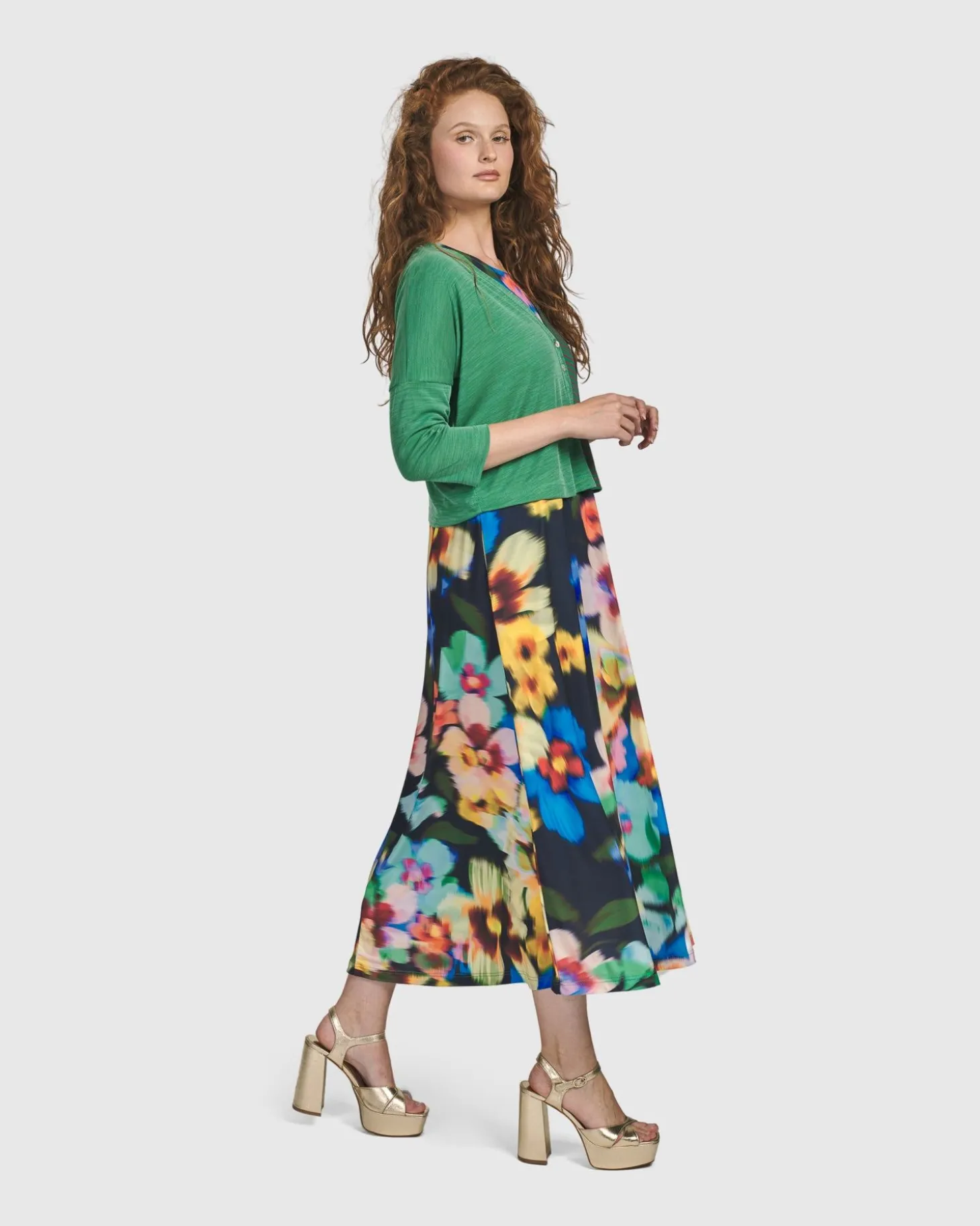 Women Alembika Forget-Me-Not Cropped Cardigan, Garden