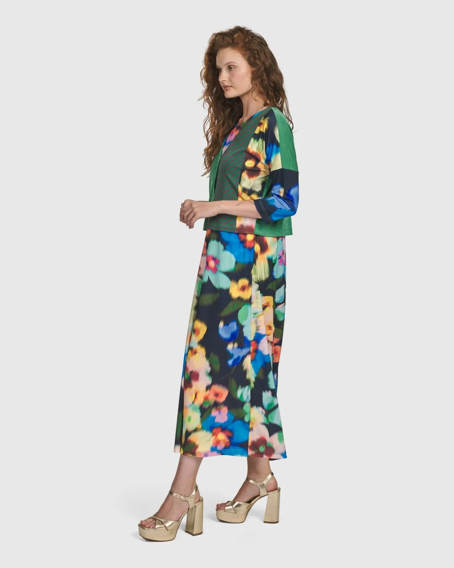 Women Alembika Forget-Me-Not Cropped Cardigan, Garden