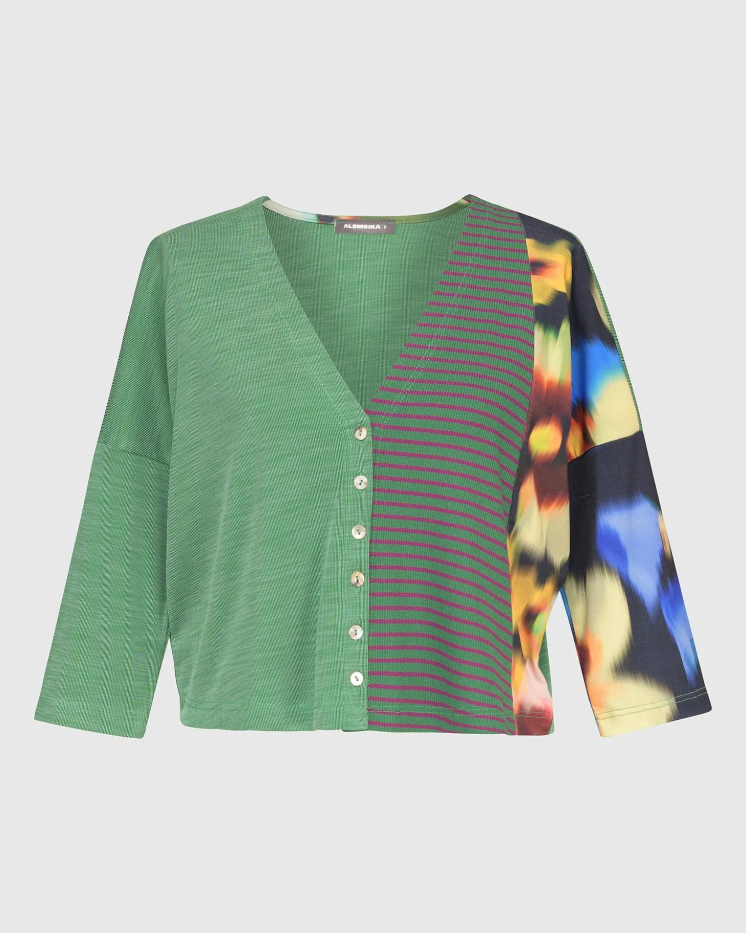 Women Alembika Forget-Me-Not Cropped Cardigan, Garden