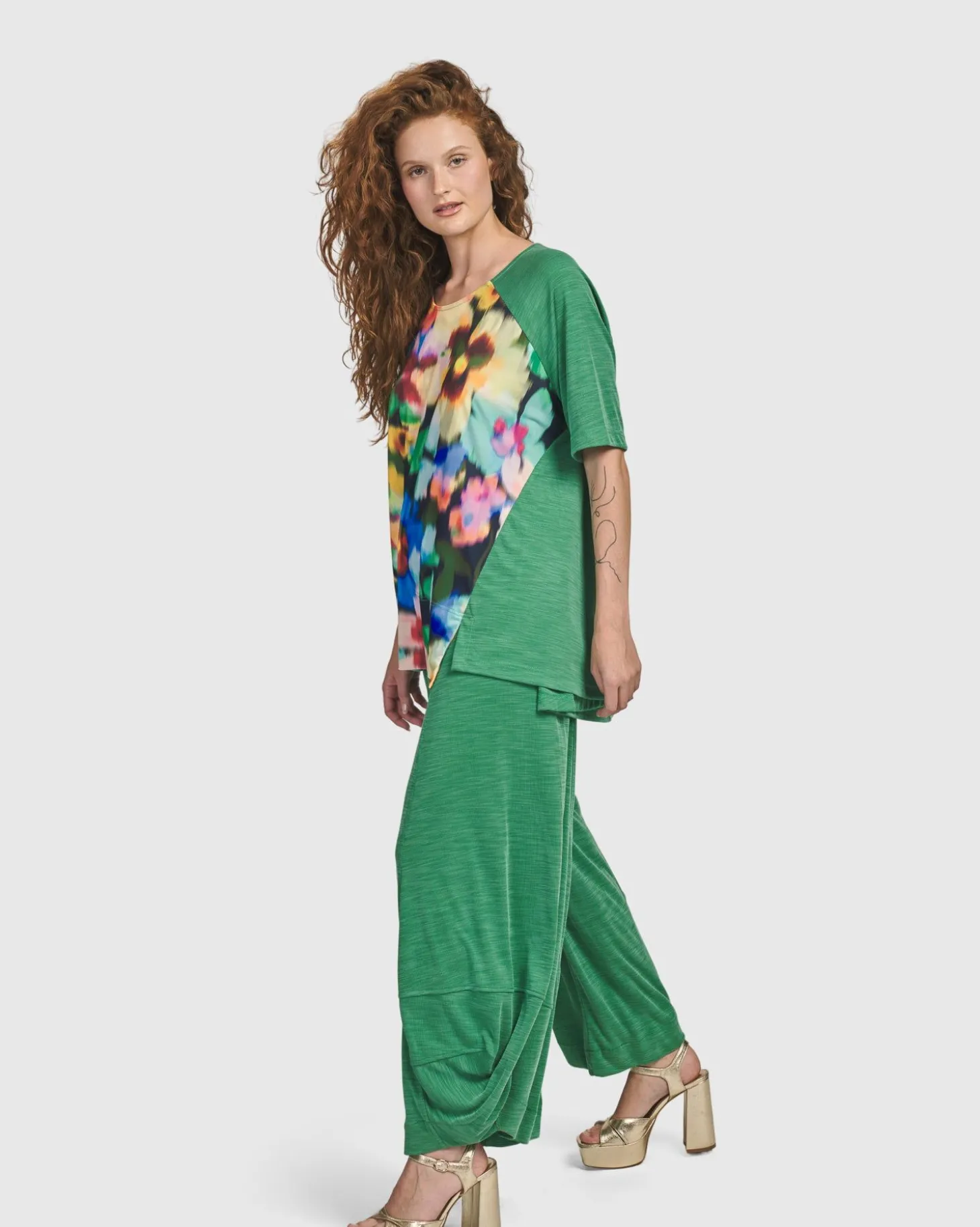 Women Alembika Forget-Me-Not Trapeze Top, Garden