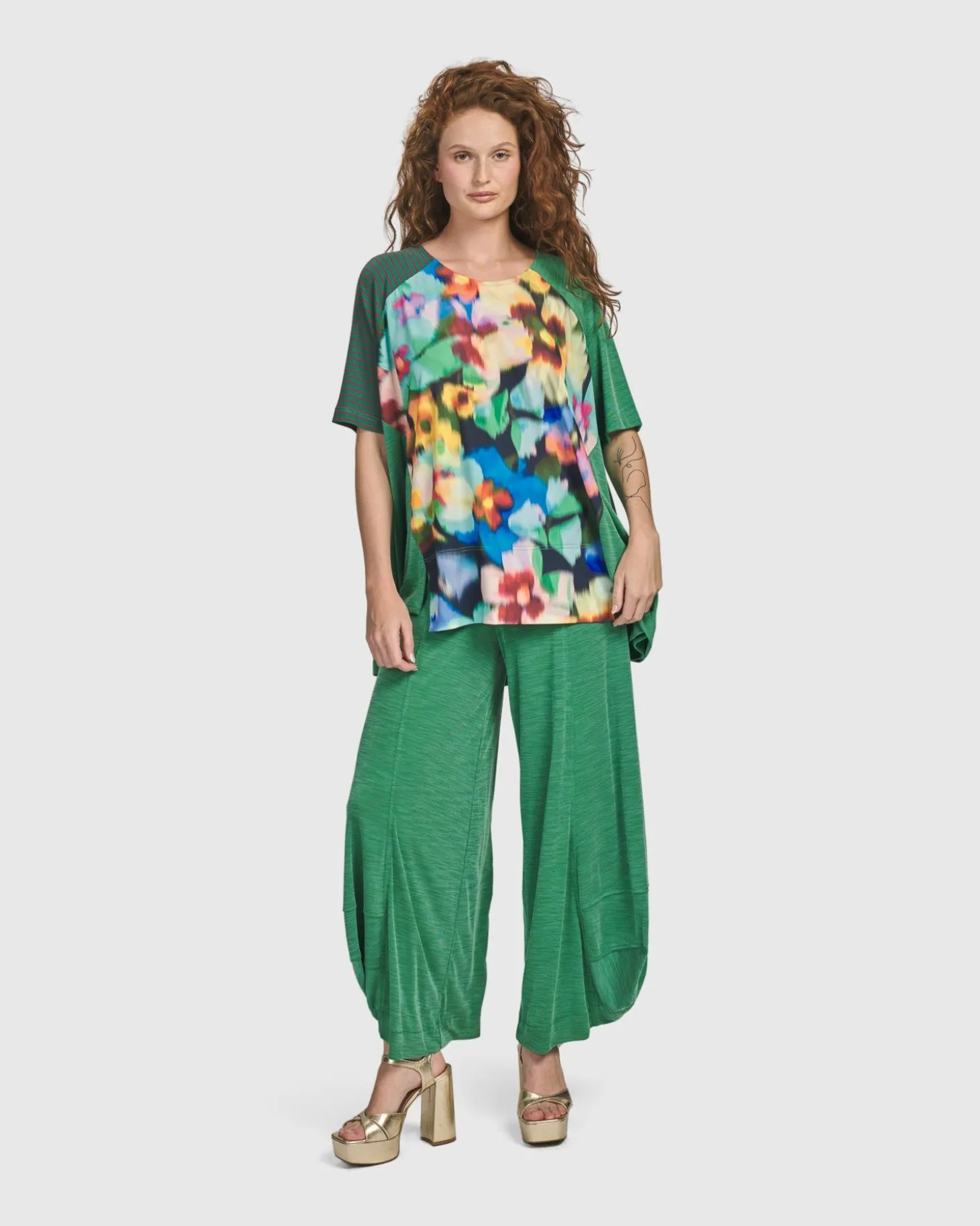 Women Alembika Forget-Me-Not Trapeze Top, Garden