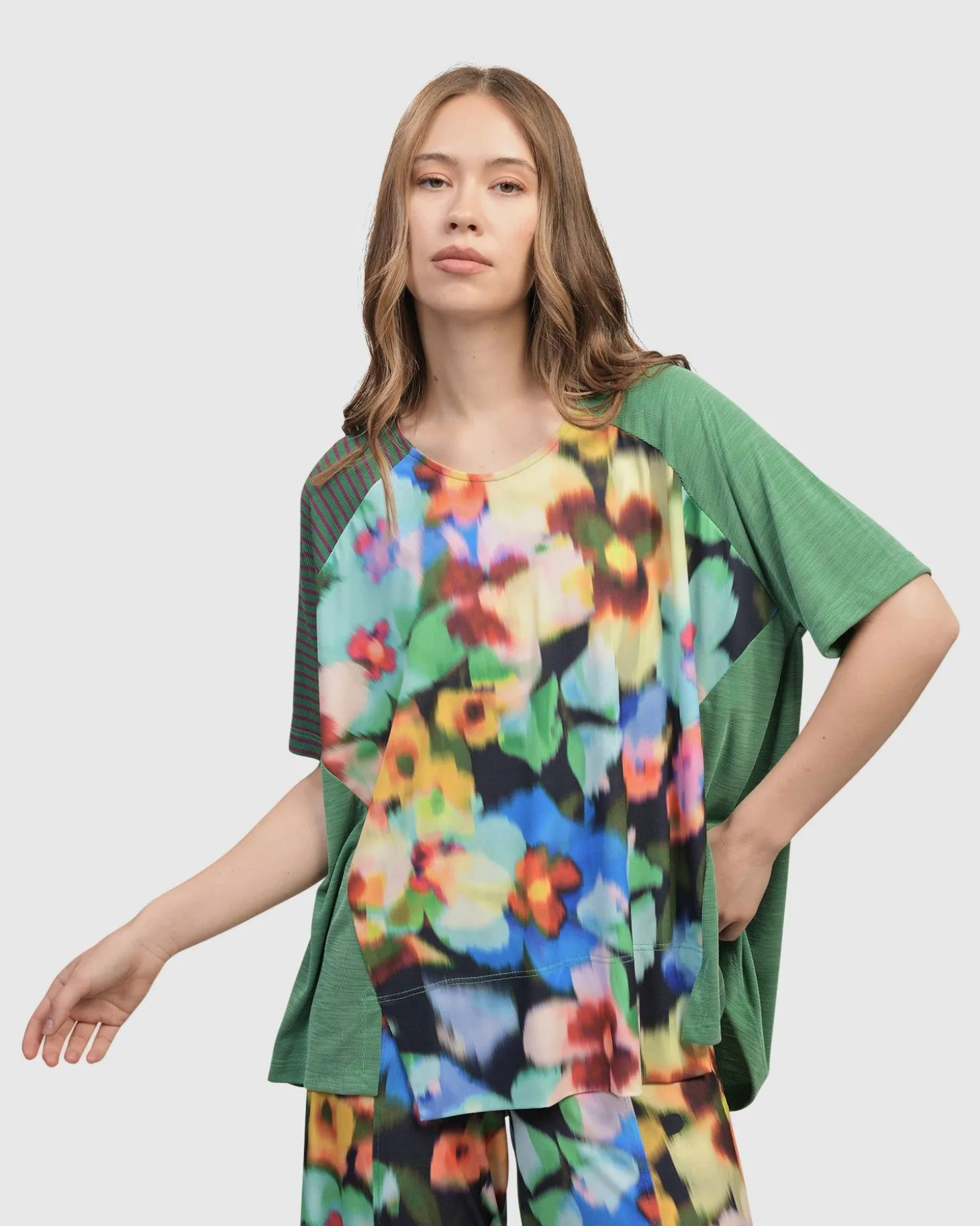 Women Alembika Forget-Me-Not Trapeze Top, Garden
