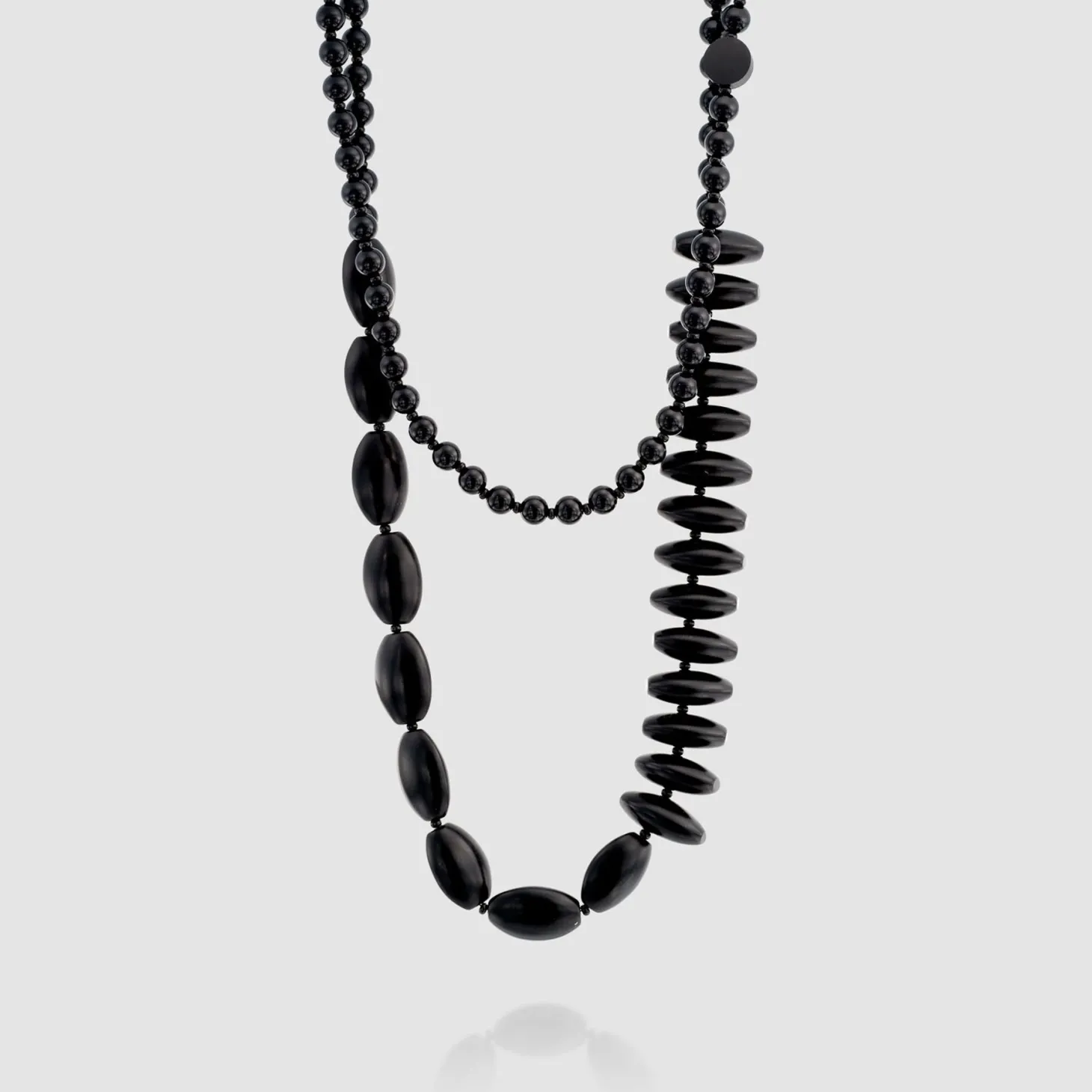 Women Alembika Fuji Bead Necklace, Black