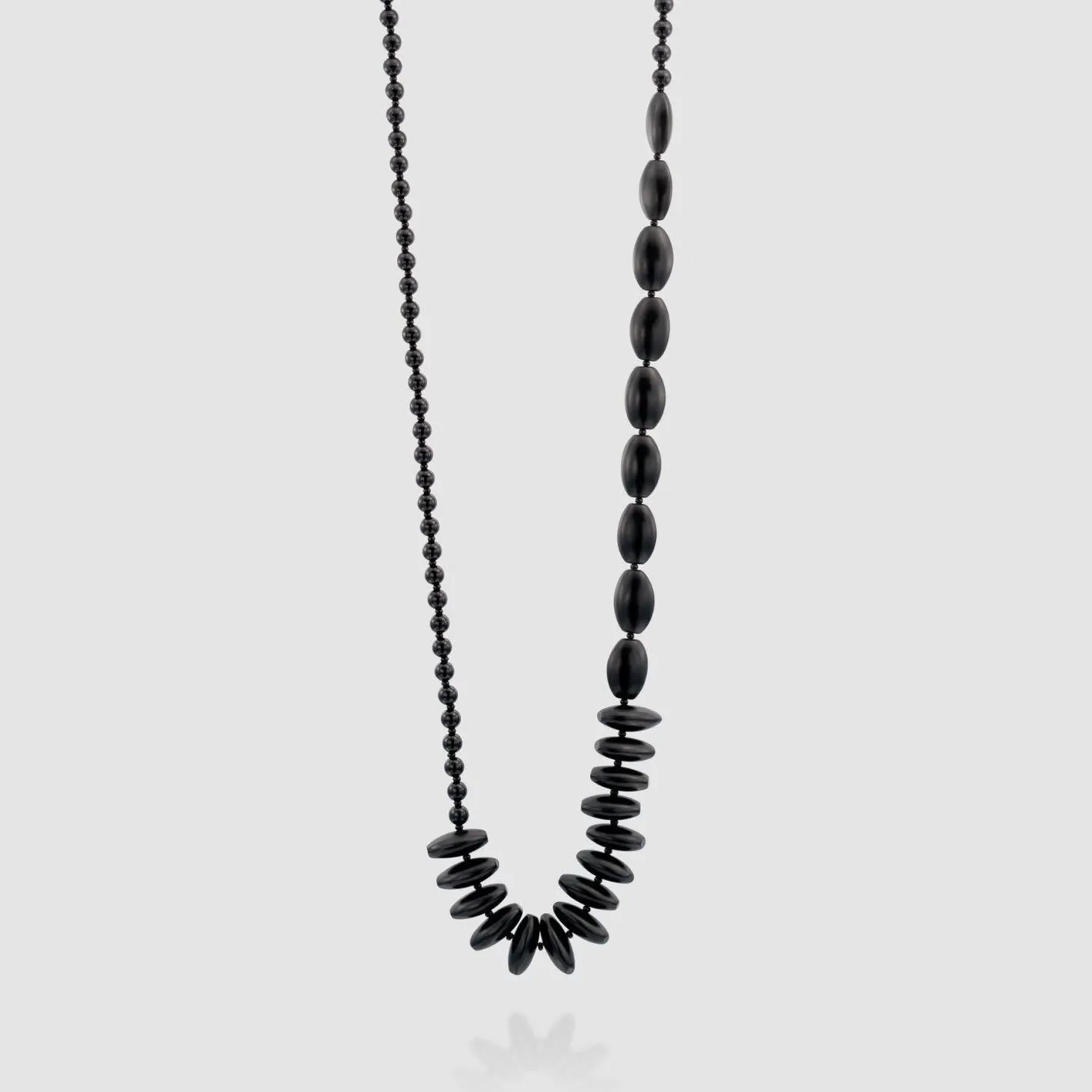 Women Alembika Fuji Bead Necklace, Black