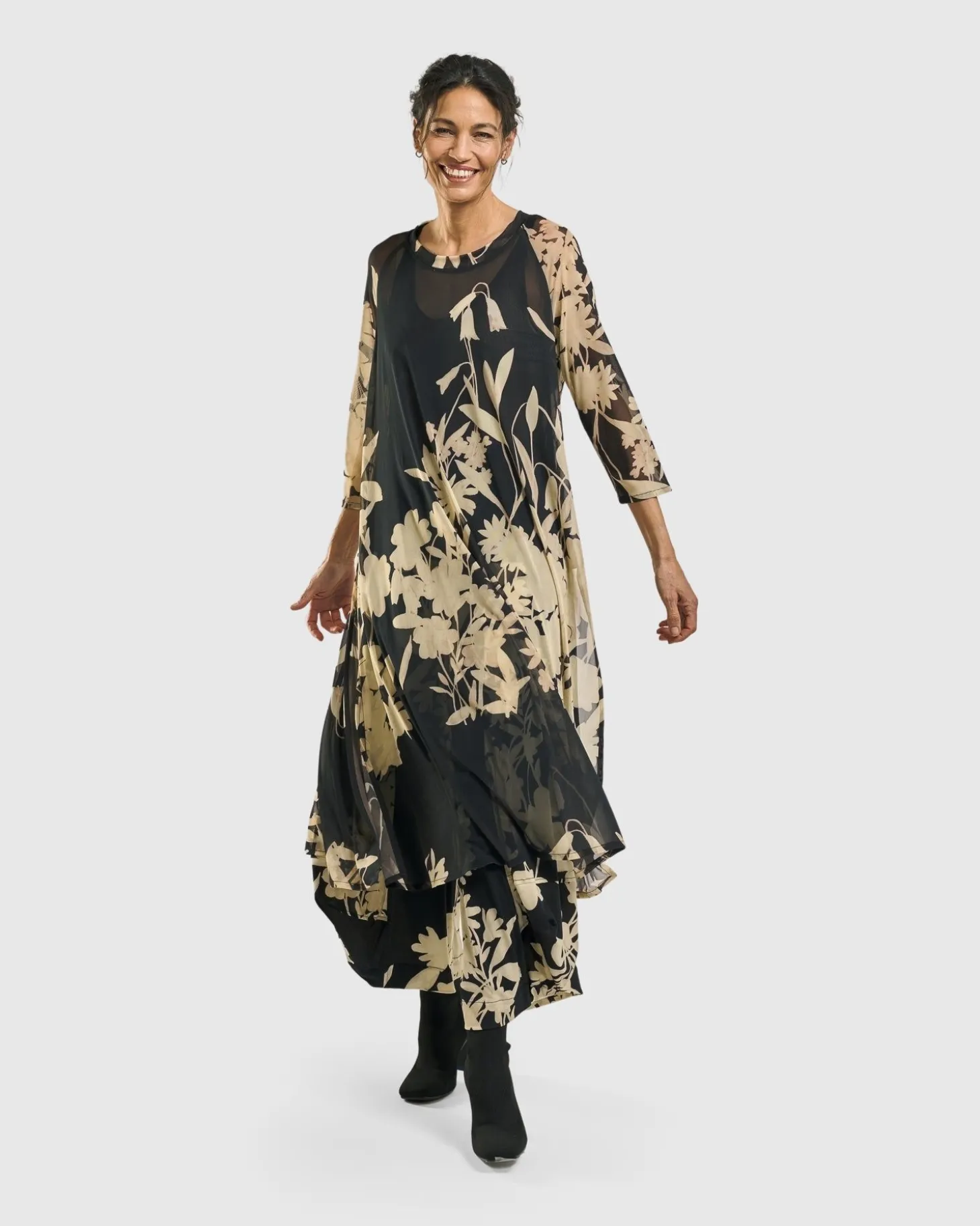 Women Alembika Gardenia Tunic Dress, Floral