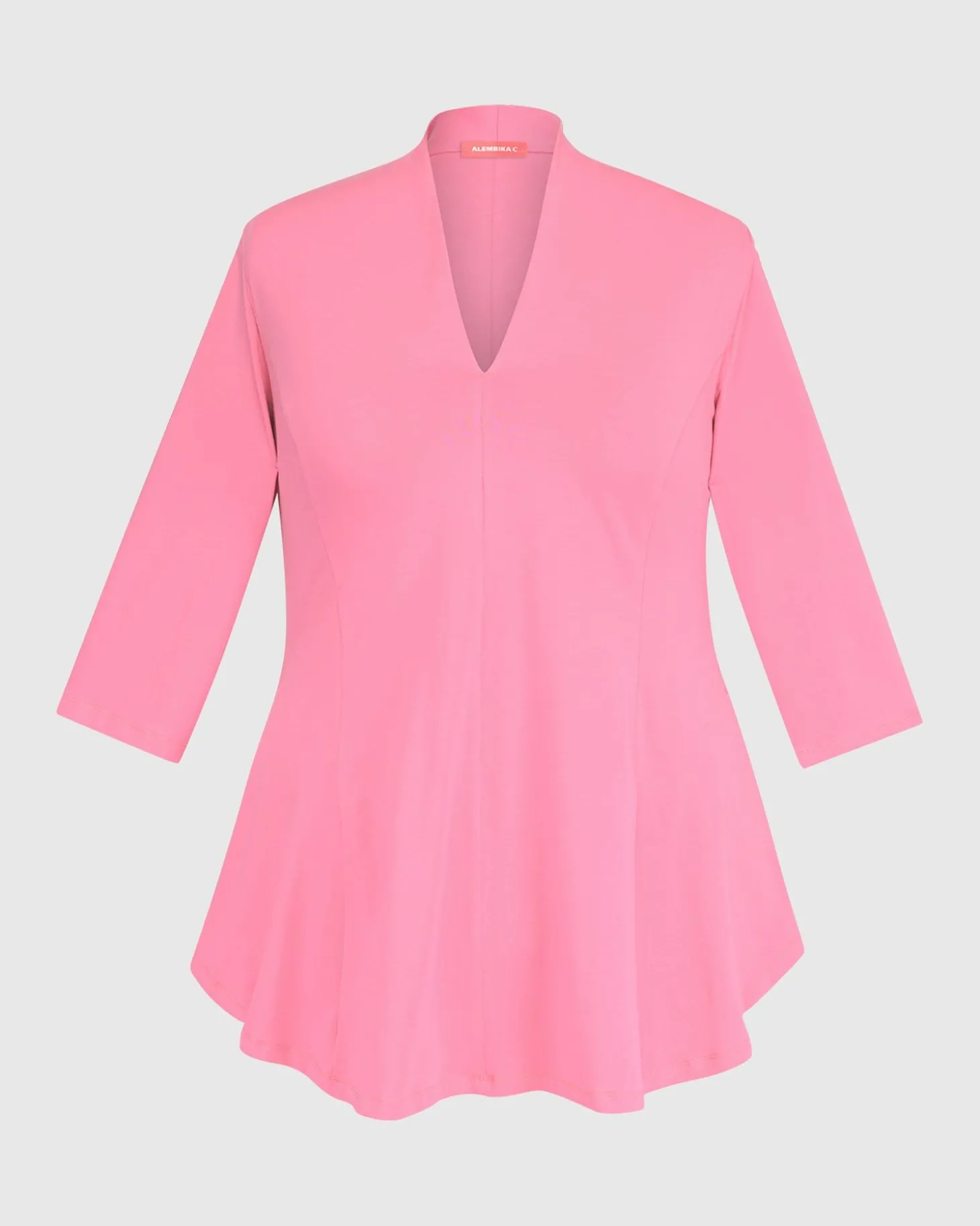 Women Alembika Gloria V-Neck Tunic Top, Bazooka