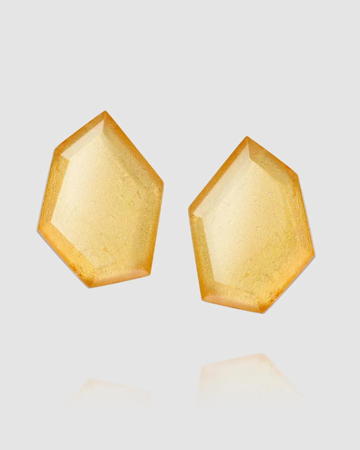 Women Alembika Glory Faceted Clip Earrings, Gold