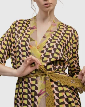 Women Alembika Godard Smoking Jacket, Geometric