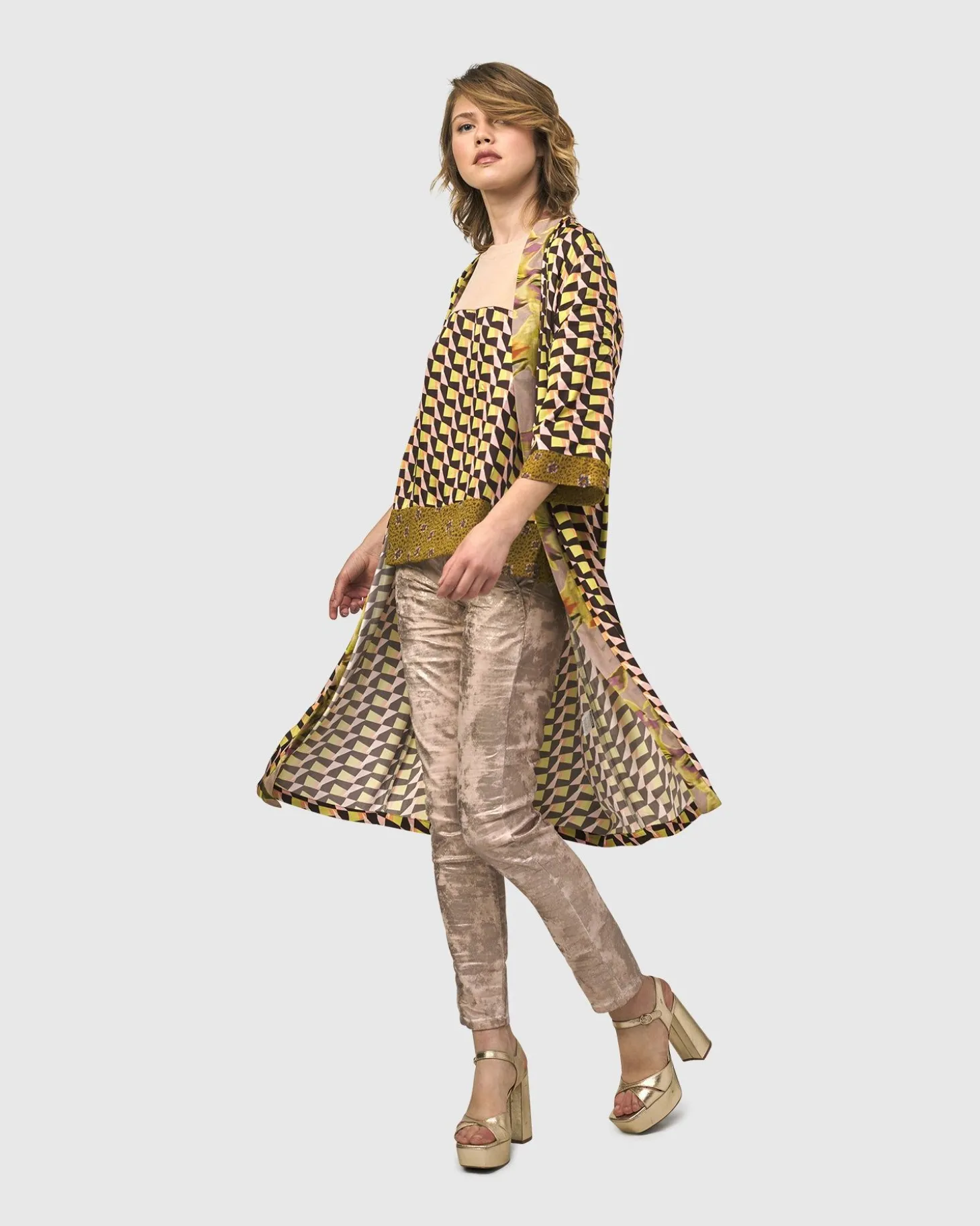 Women Alembika Godard Smoking Jacket, Geometric