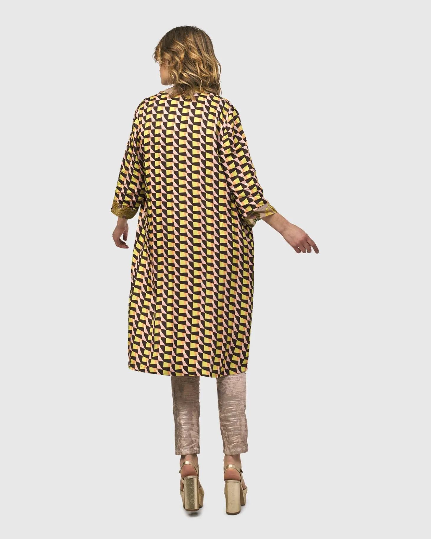 Women Alembika Godard Smoking Jacket, Geometric