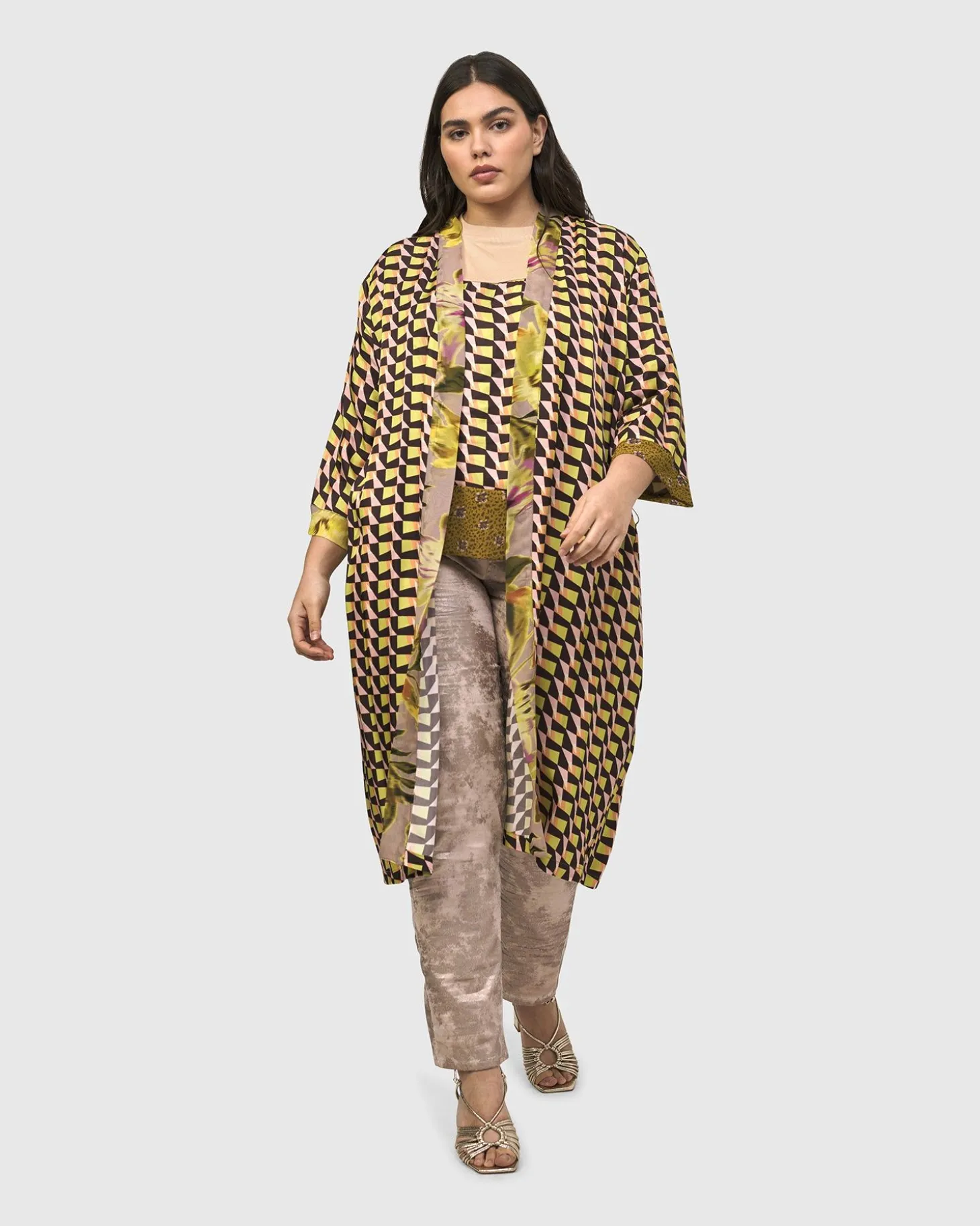 Women Alembika Godard Smoking Jacket, Geometric