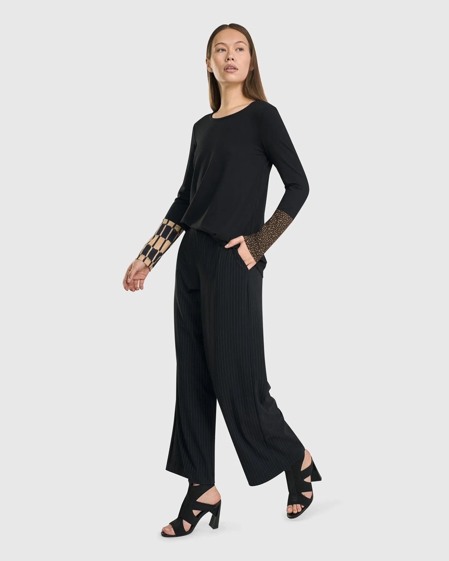 Women Alembika Go-To Long Sleeve Top, Coffee