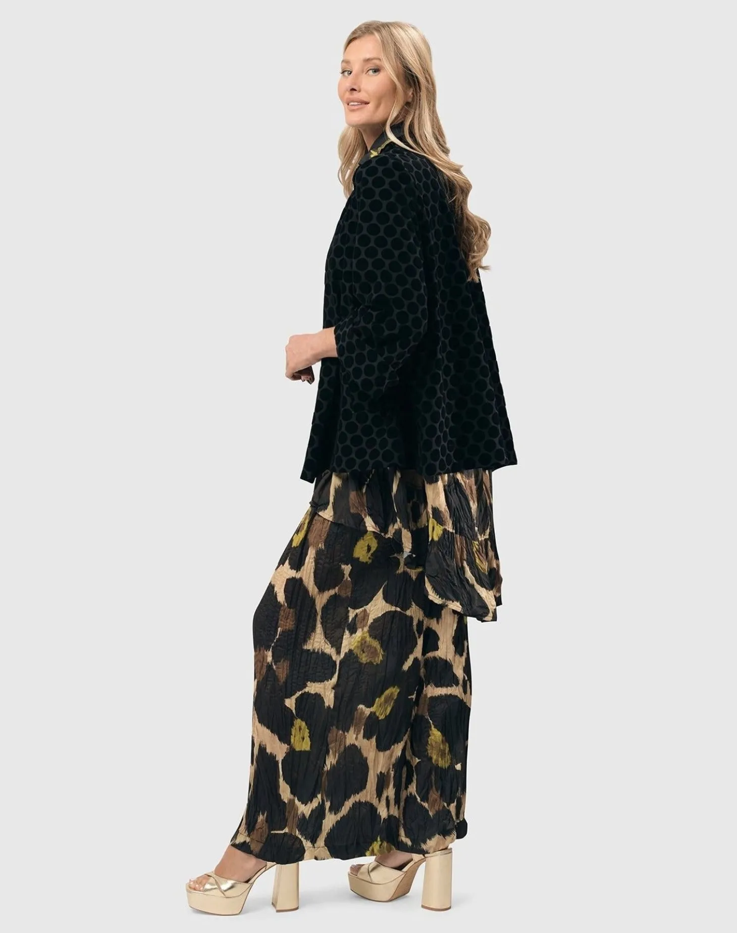 Women Alembika Hazel Crinkle Palazzo Pants, Multi