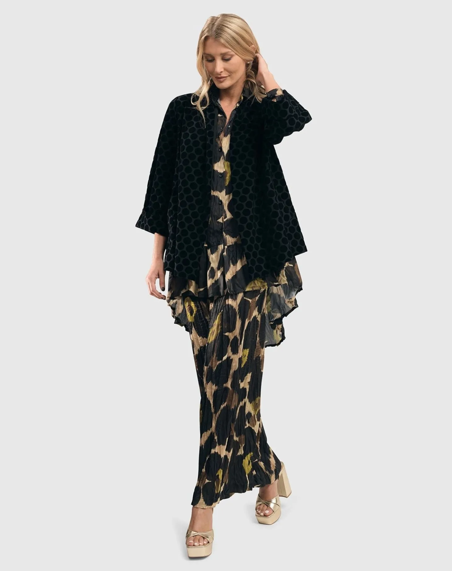 Women Alembika Hazel Crinkle Palazzo Pants, Multi