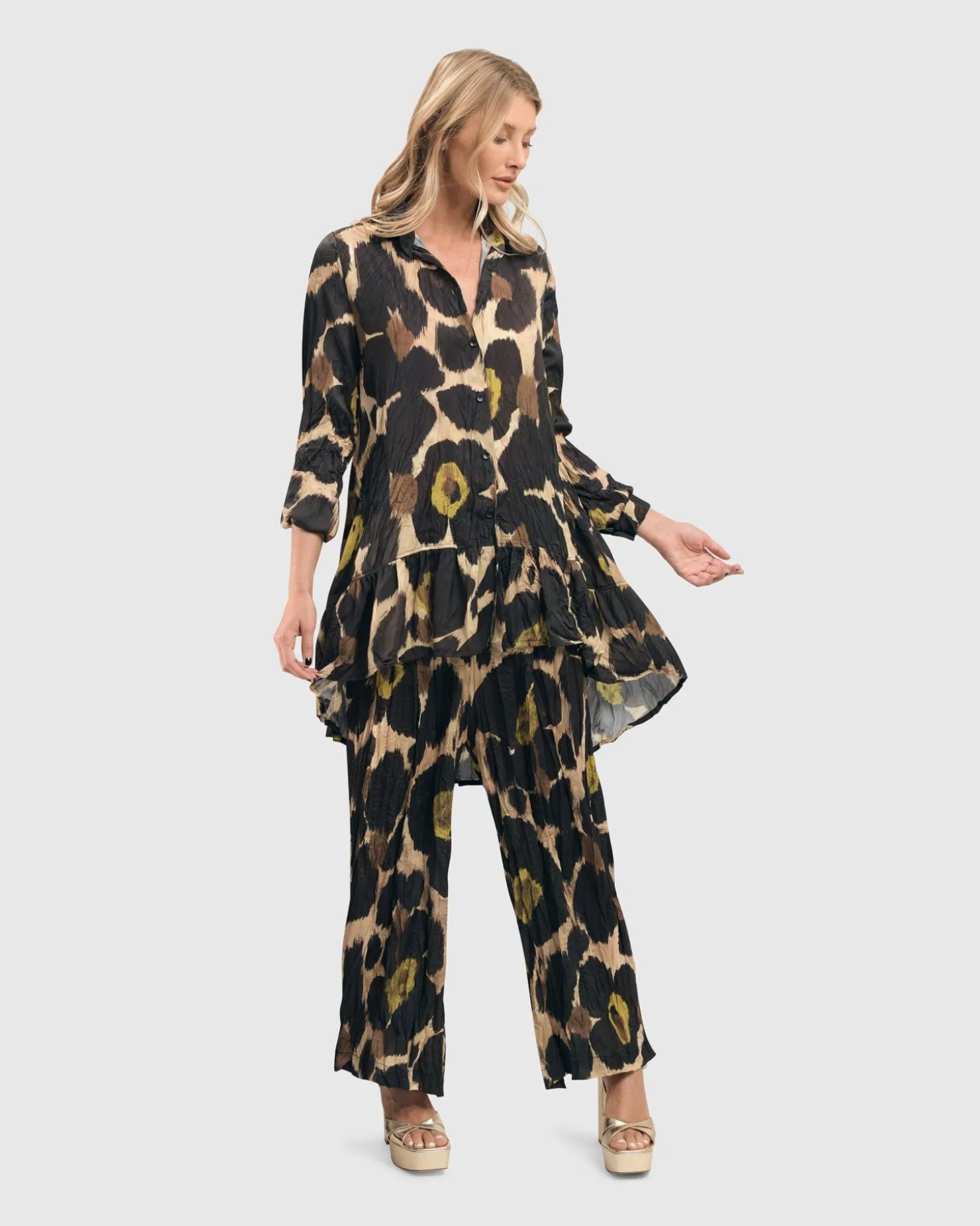 Women Alembika Hazel Crinkle Palazzo Pants, Multi