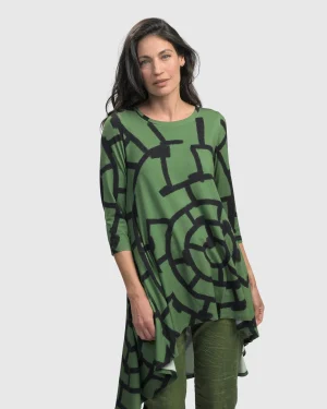 Women Alembika Hypnotic Hi-Lo Tunic Top, Clover
