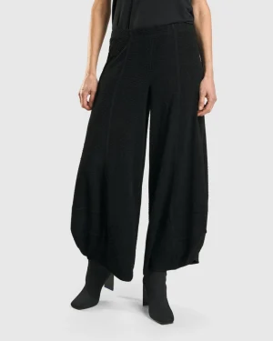 Women Alembika Jacquard Punto Pants, Black