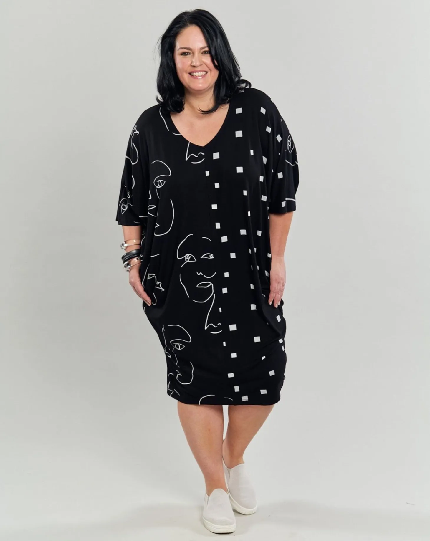 Women Alembika Jax Dolman Midi Dress, Mix