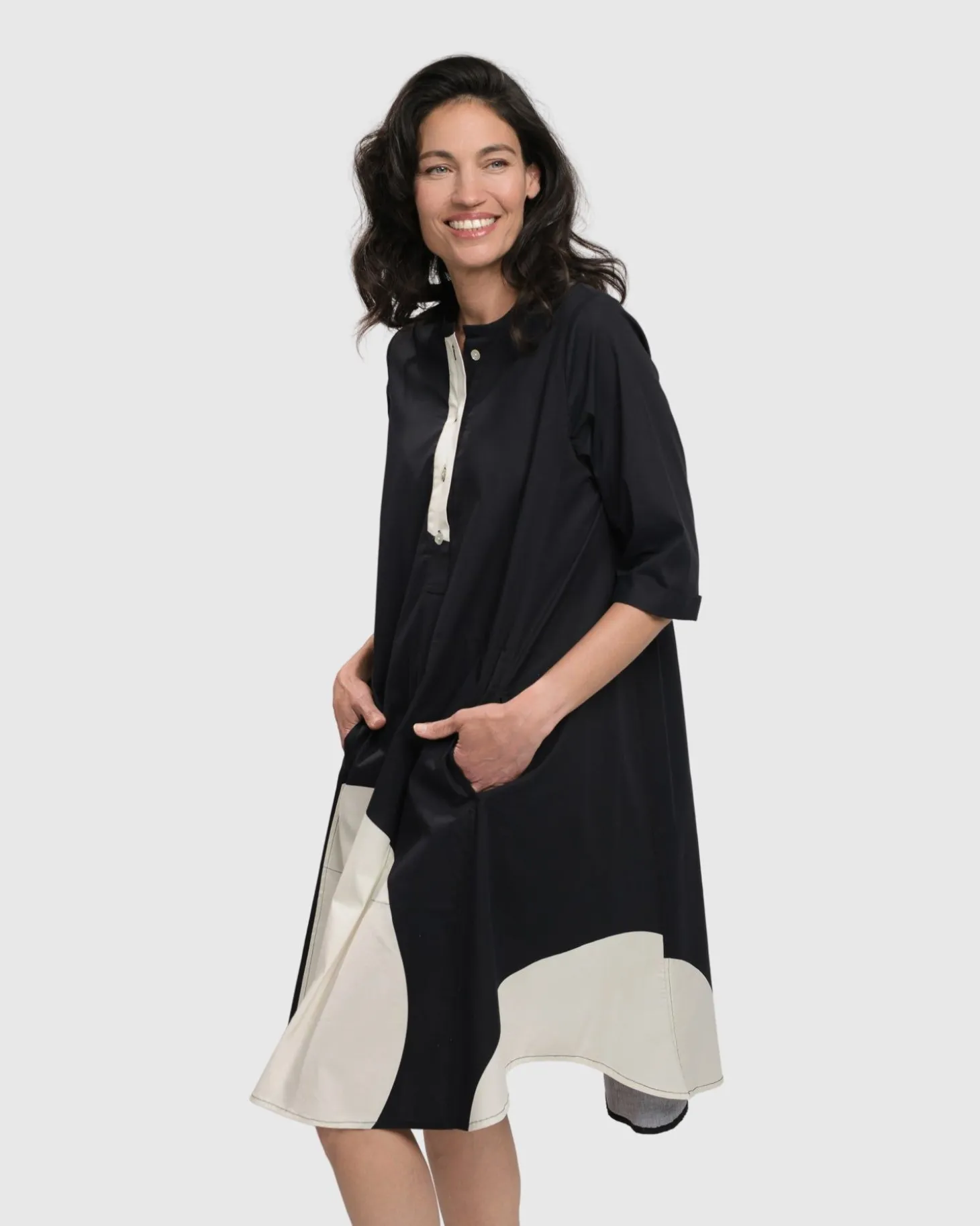 Women Alembika Jenny Oversized Shift Dress, Mono