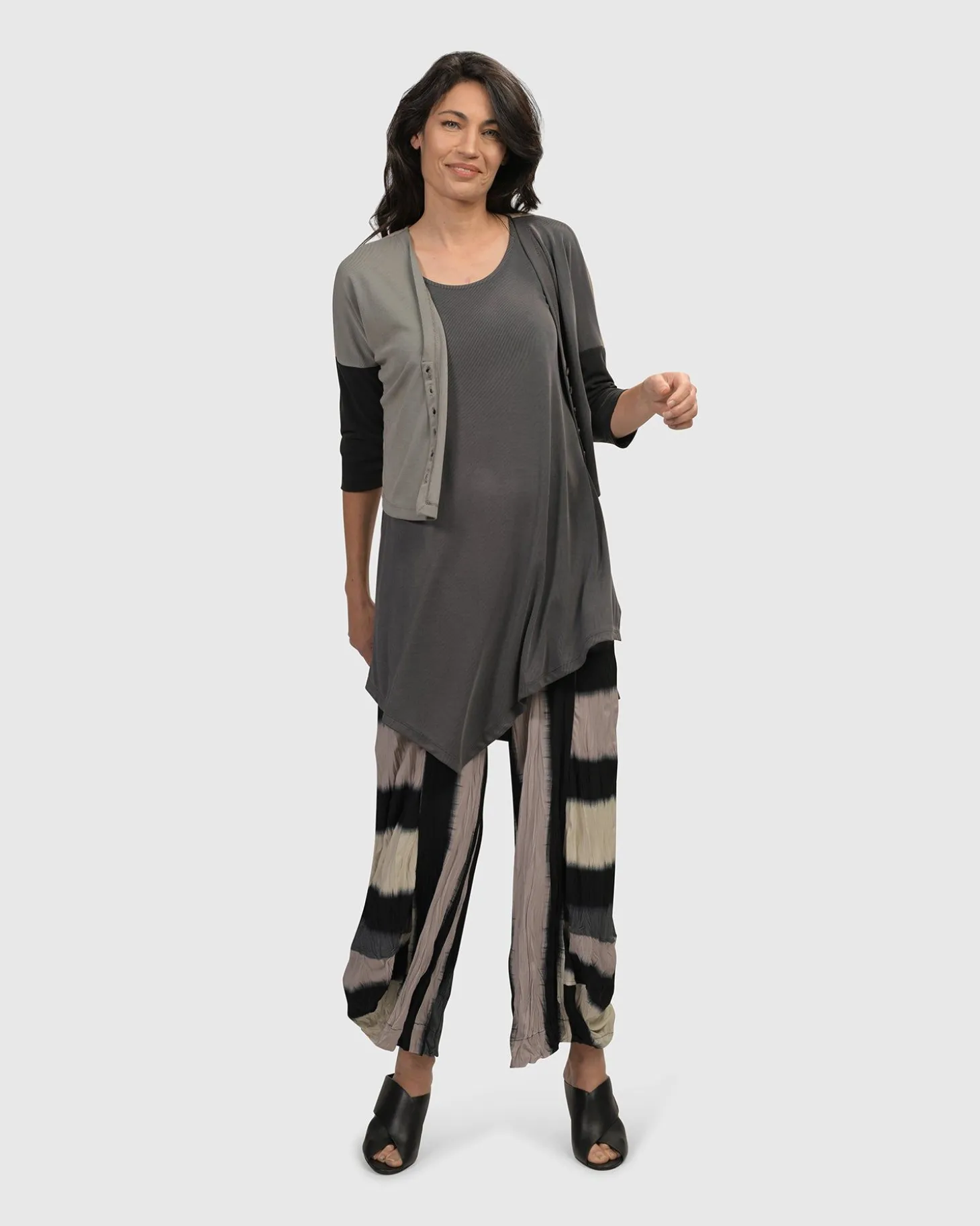 Women Alembika Jess Crinkle Punto Pants, Stripe