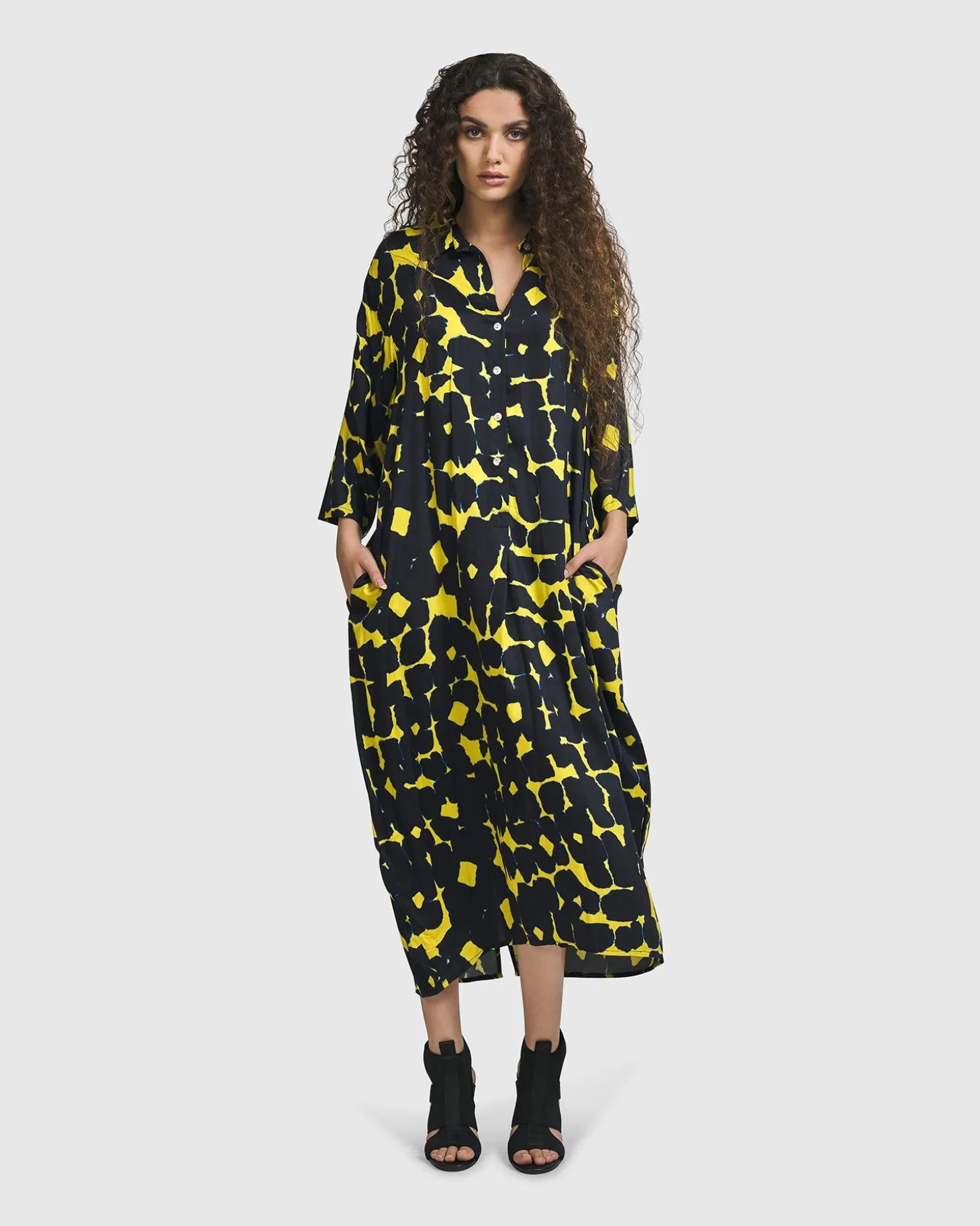 Women Alembika Josephina Button Down Dress, Tie Dye