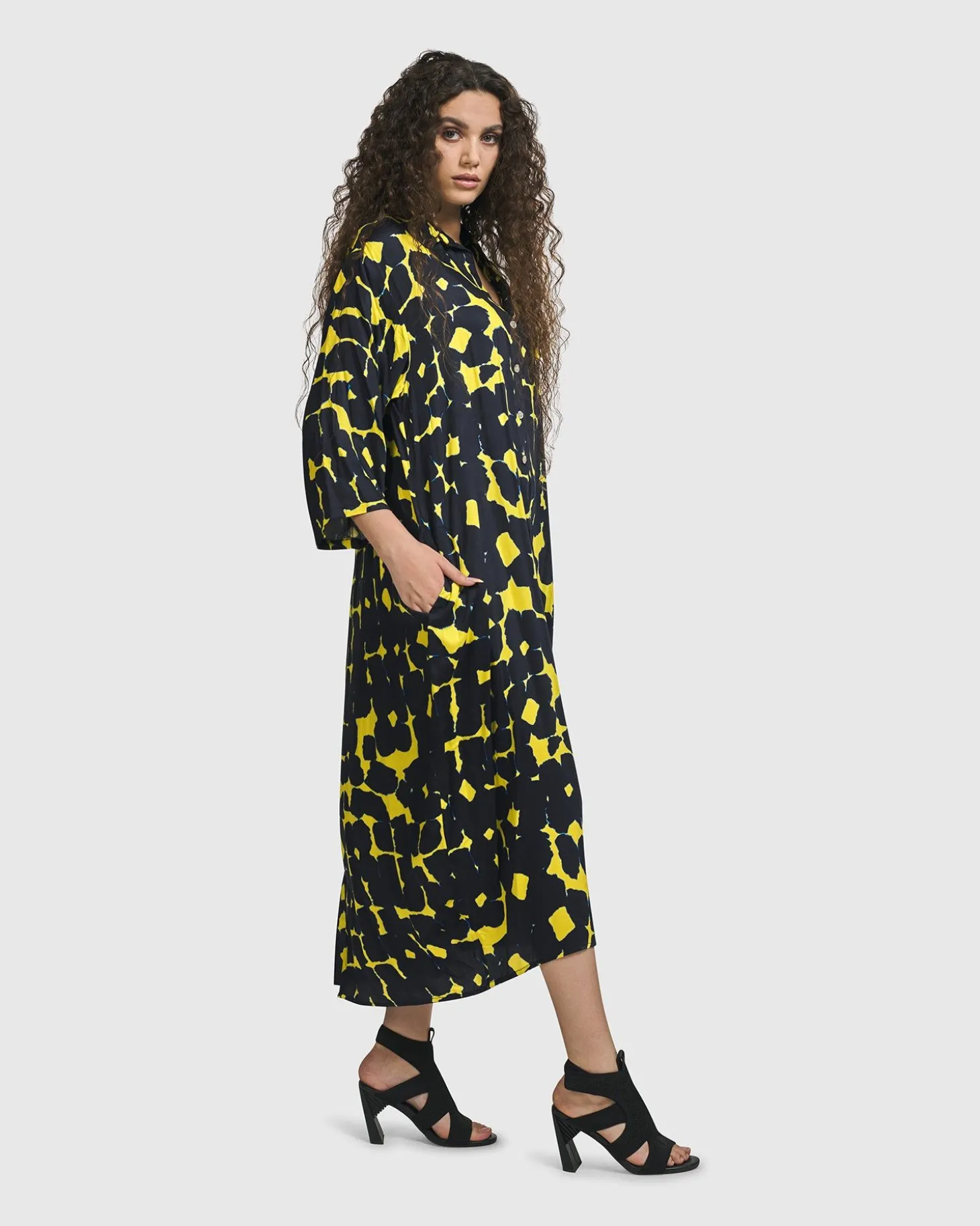 Women Alembika Josephina Button Down Dress, Tie Dye