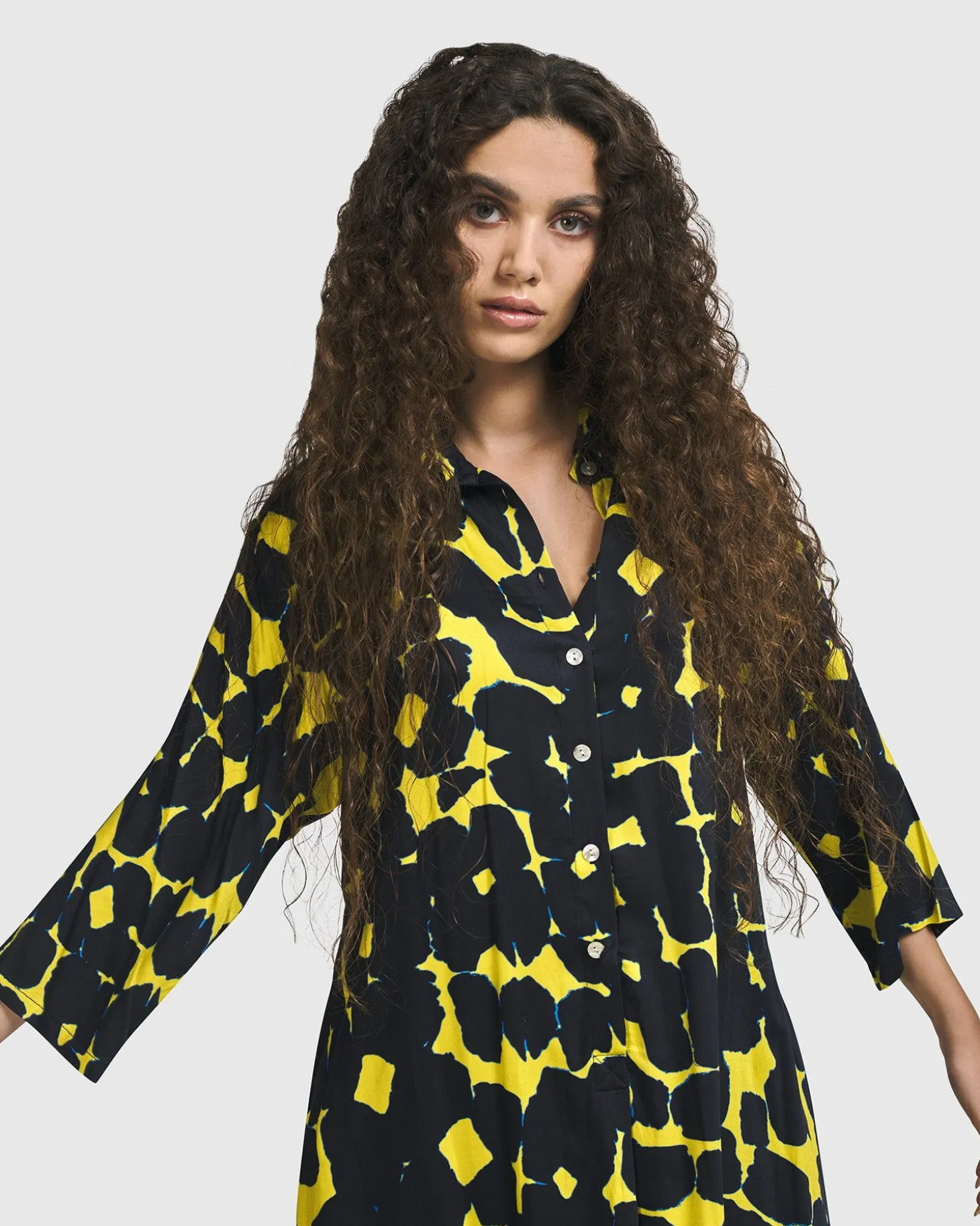Women Alembika Josephina Button Down Dress, Tie Dye