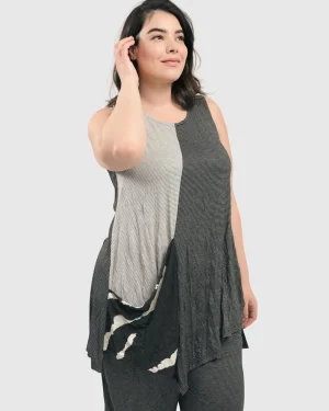 Women Alembika Kia Crinkle Tunic Top, Stripe