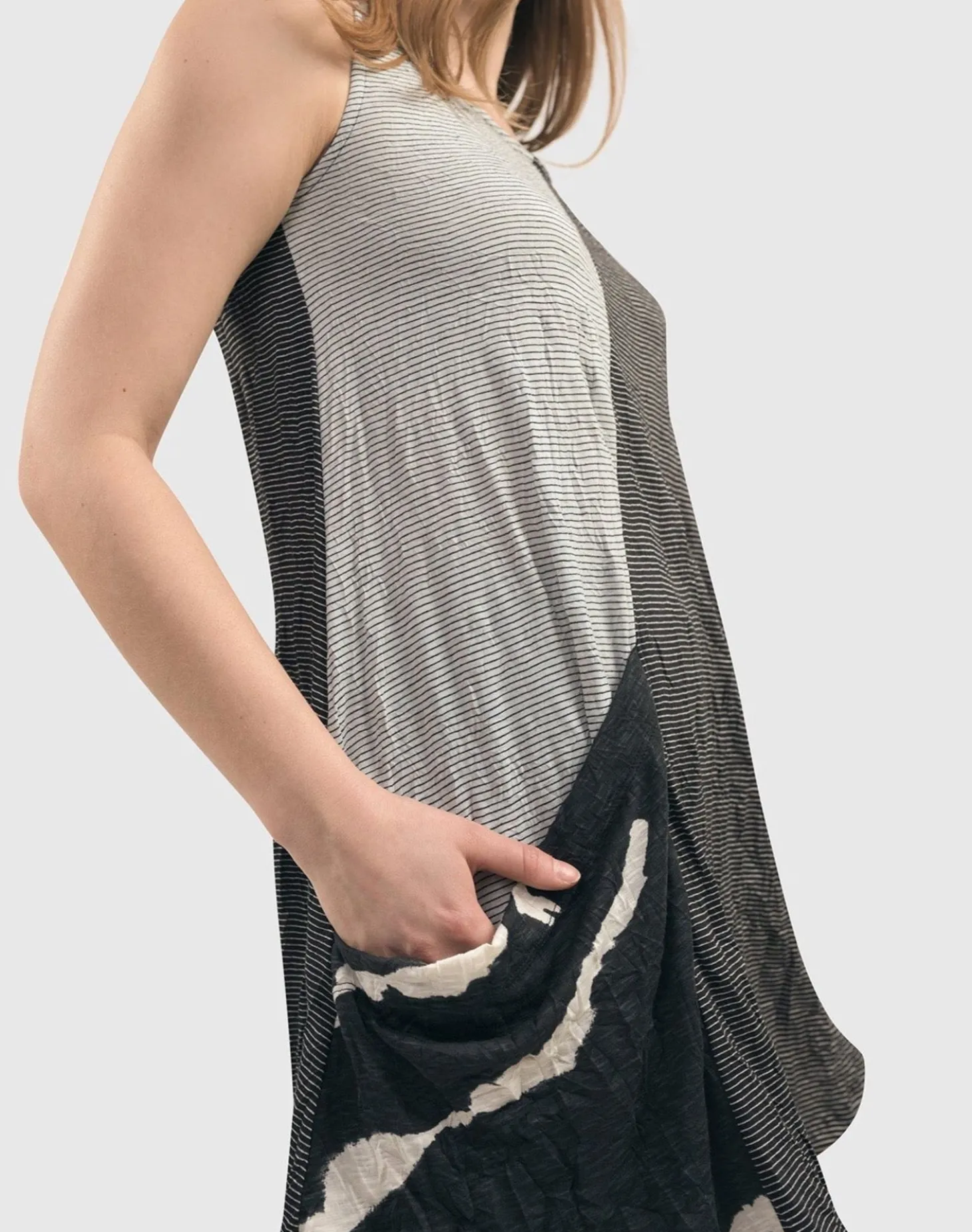 Women Alembika Kia Crinkle Tunic Top, Stripe