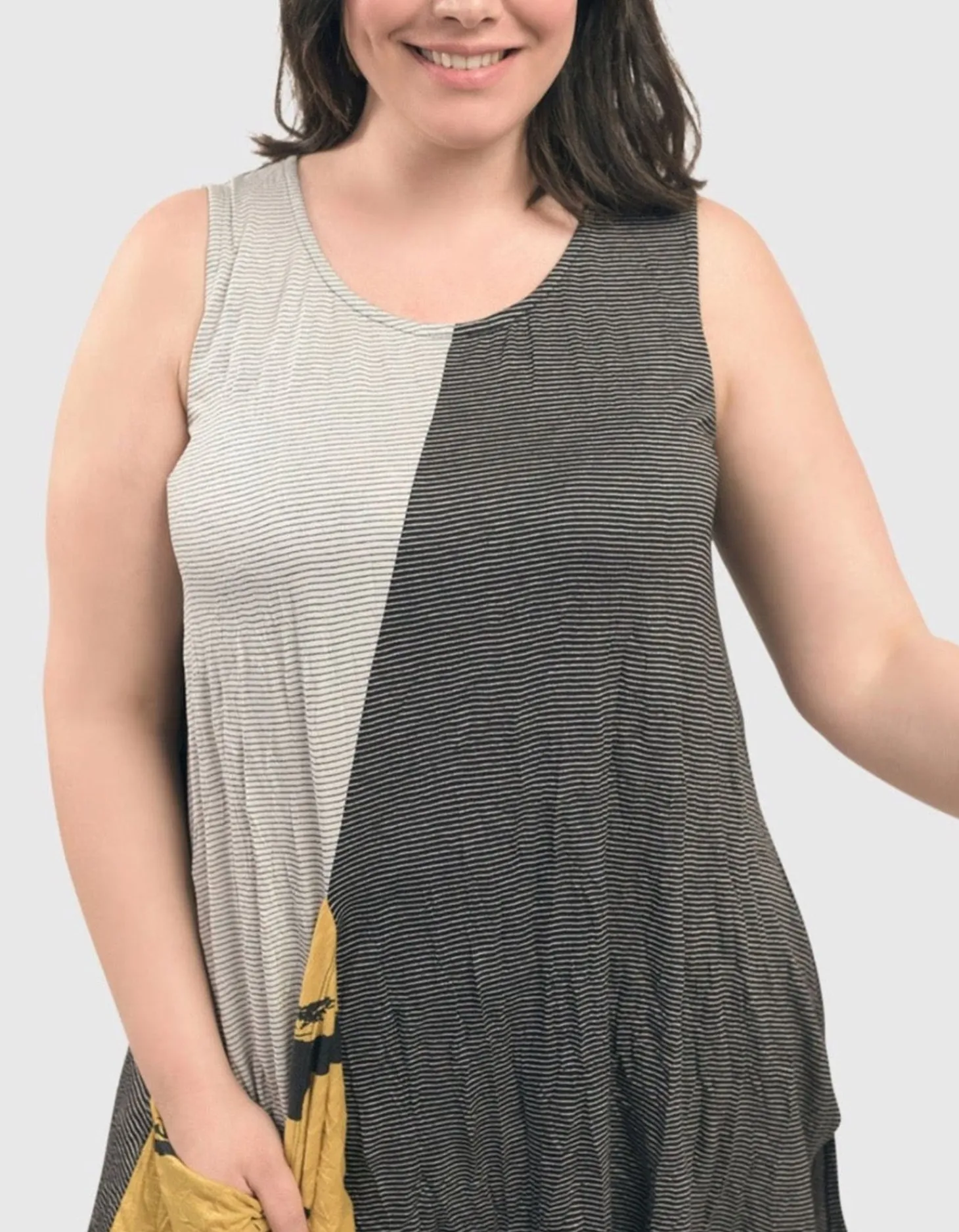 Women Alembika Kia Crinkle Tunic Top, Yellow