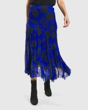 Women Alembika Kusama Swing Skirt, Royal