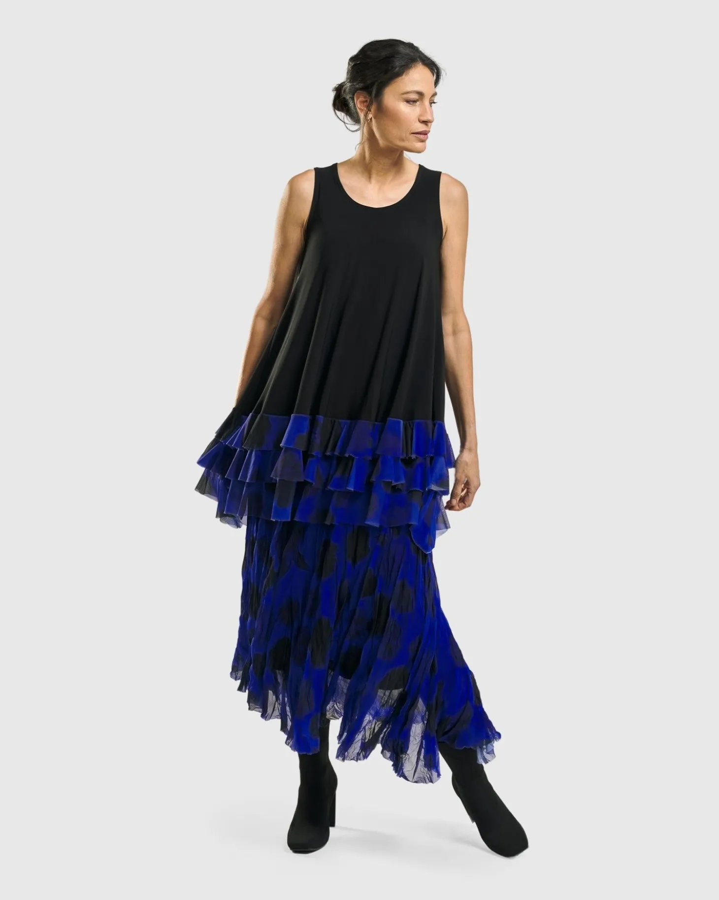 Women Alembika Kusama Swing Skirt, Royal
