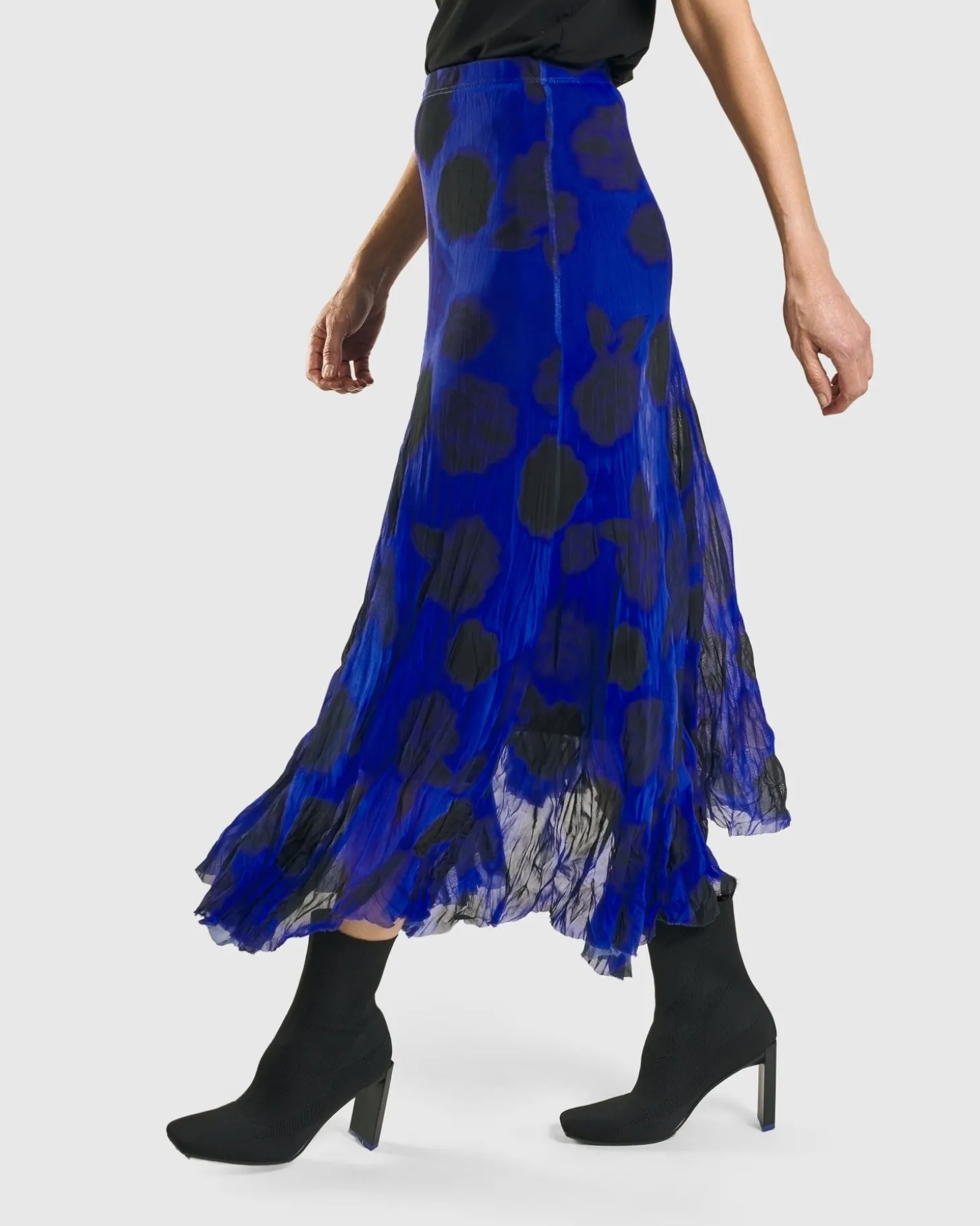 Women Alembika Kusama Swing Skirt, Royal
