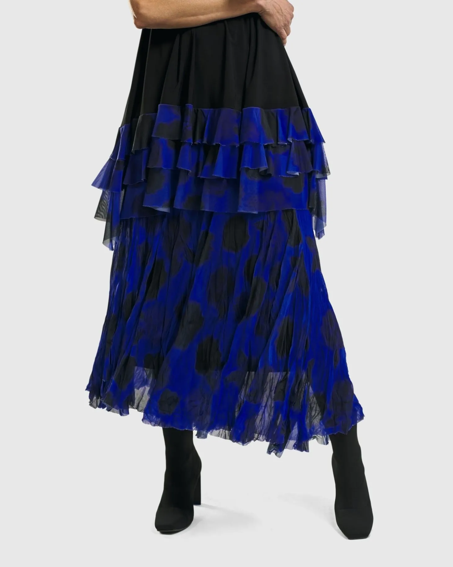 Women Alembika Kusama Swing Skirt, Royal