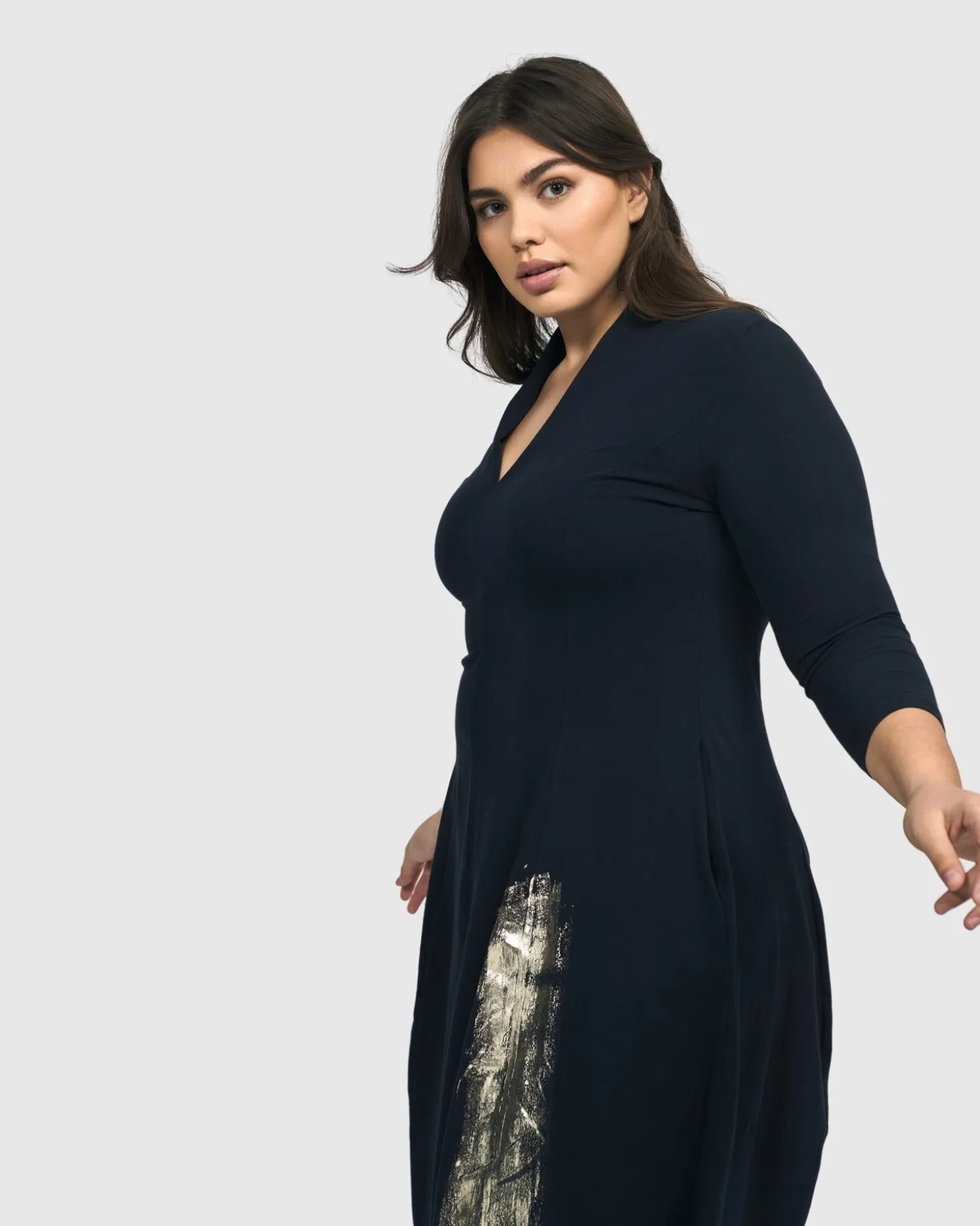 Women Alembika Laurel Cocoon Dress, Navy