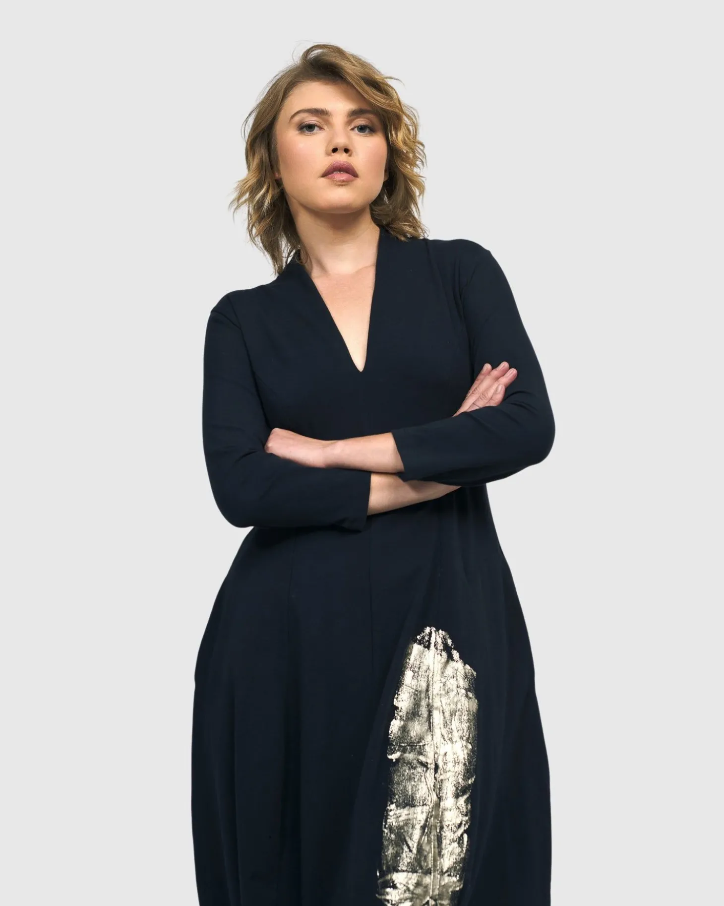 Women Alembika Laurel Cocoon Dress, Navy