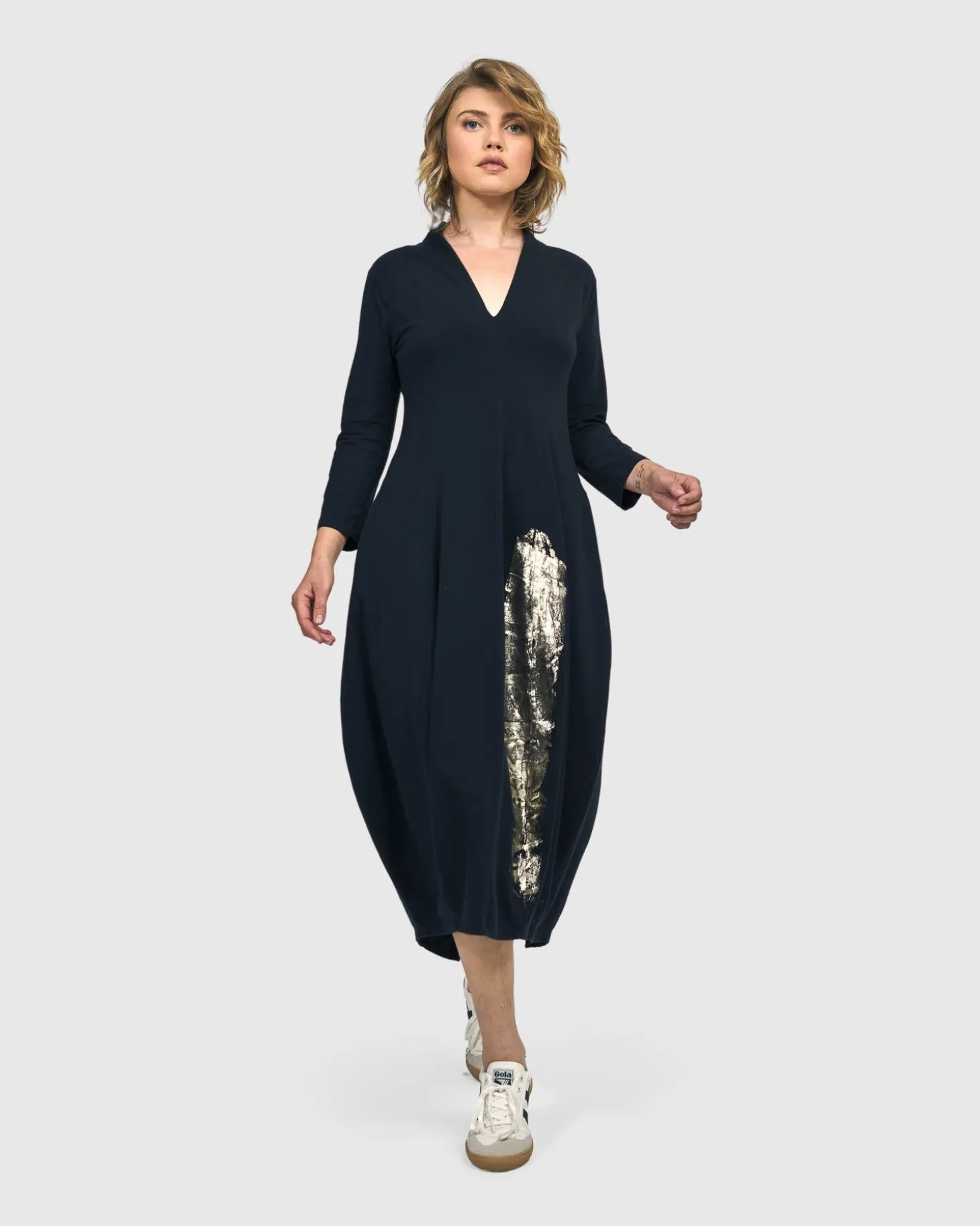 Women Alembika Laurel Cocoon Dress, Navy