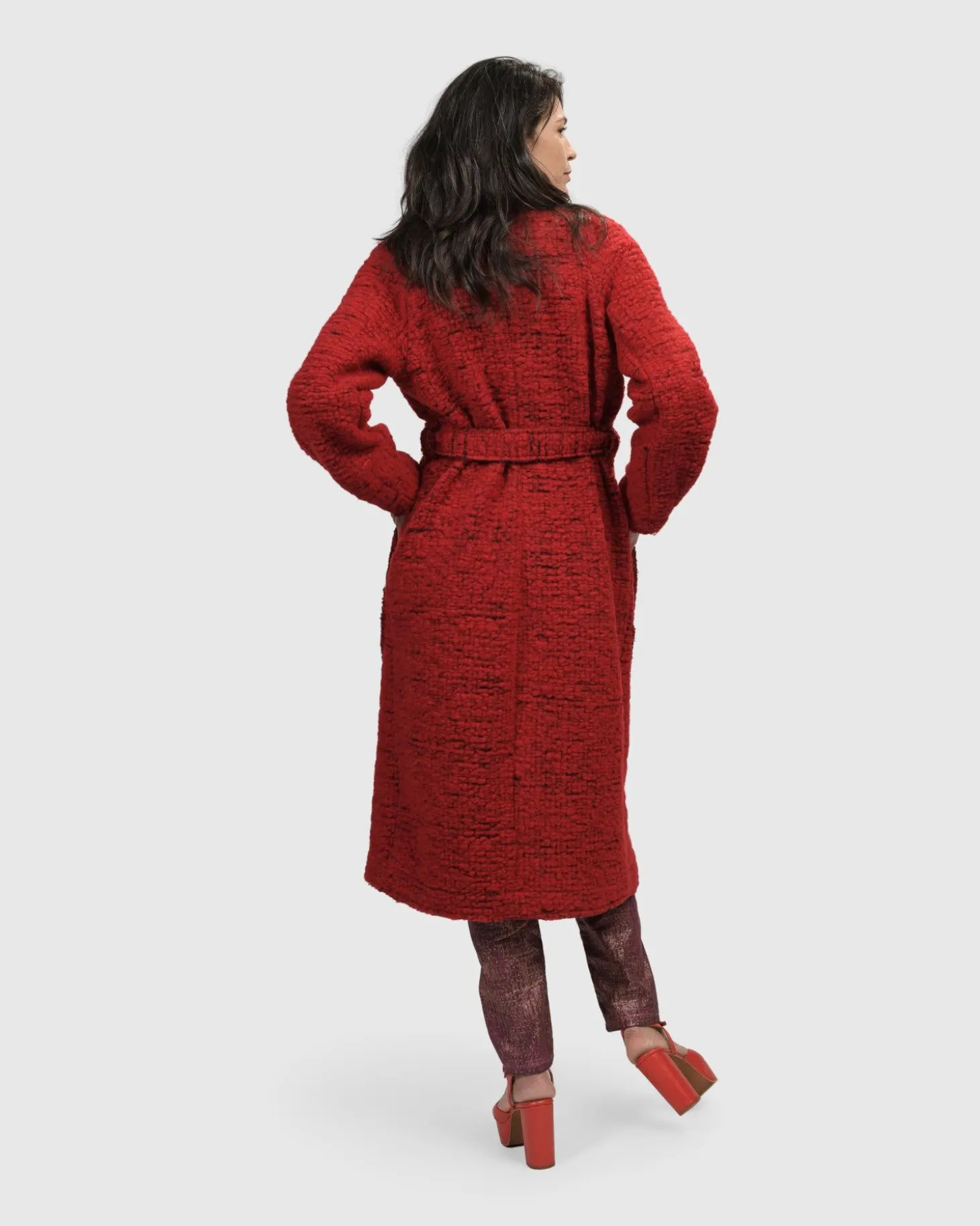 Women Alembika Leading Lady Coat, Scarlet