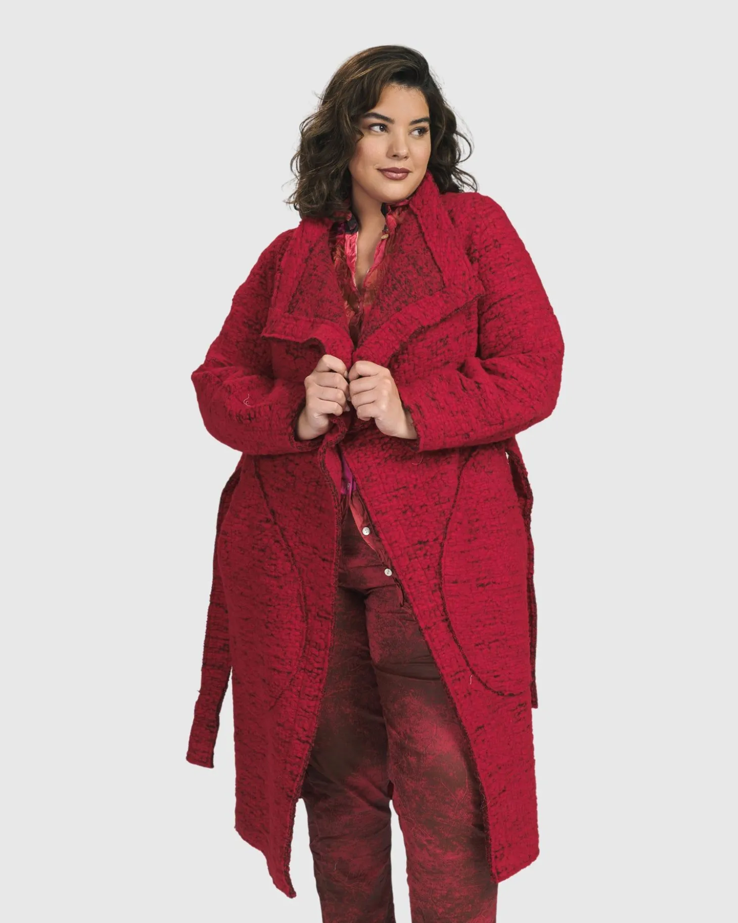 Women Alembika Leading Lady Coat, Scarlet