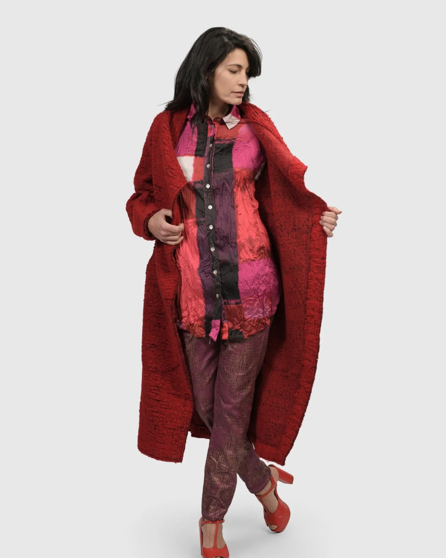 Women Alembika Leading Lady Coat, Scarlet