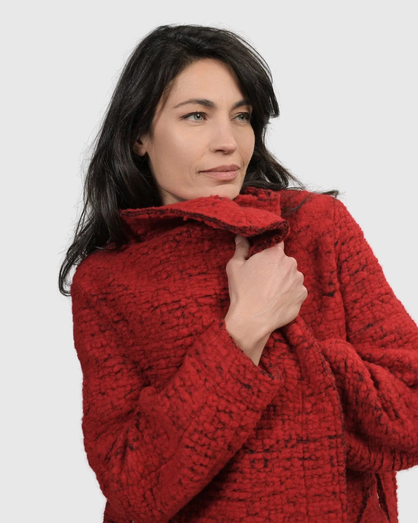 Women Alembika Leading Lady Coat, Scarlet