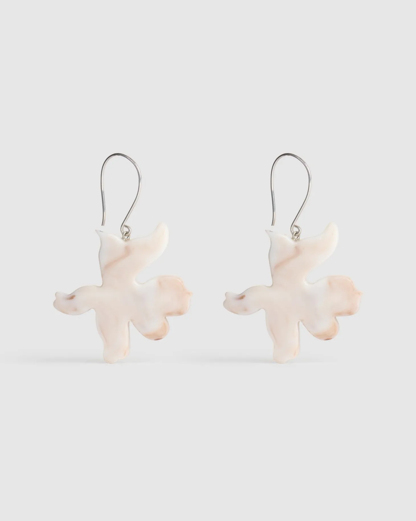 Women Alembika Lotus Dangle Earrings, Oat