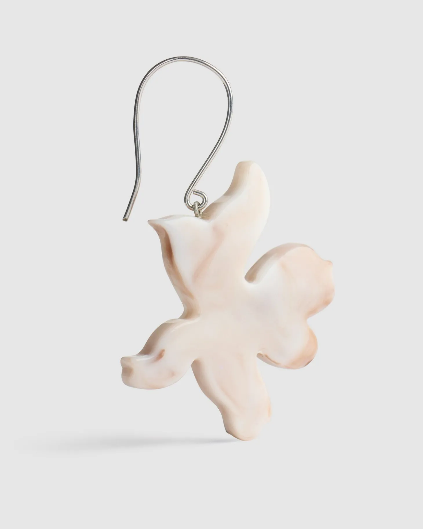 Women Alembika Lotus Dangle Earrings, Oat