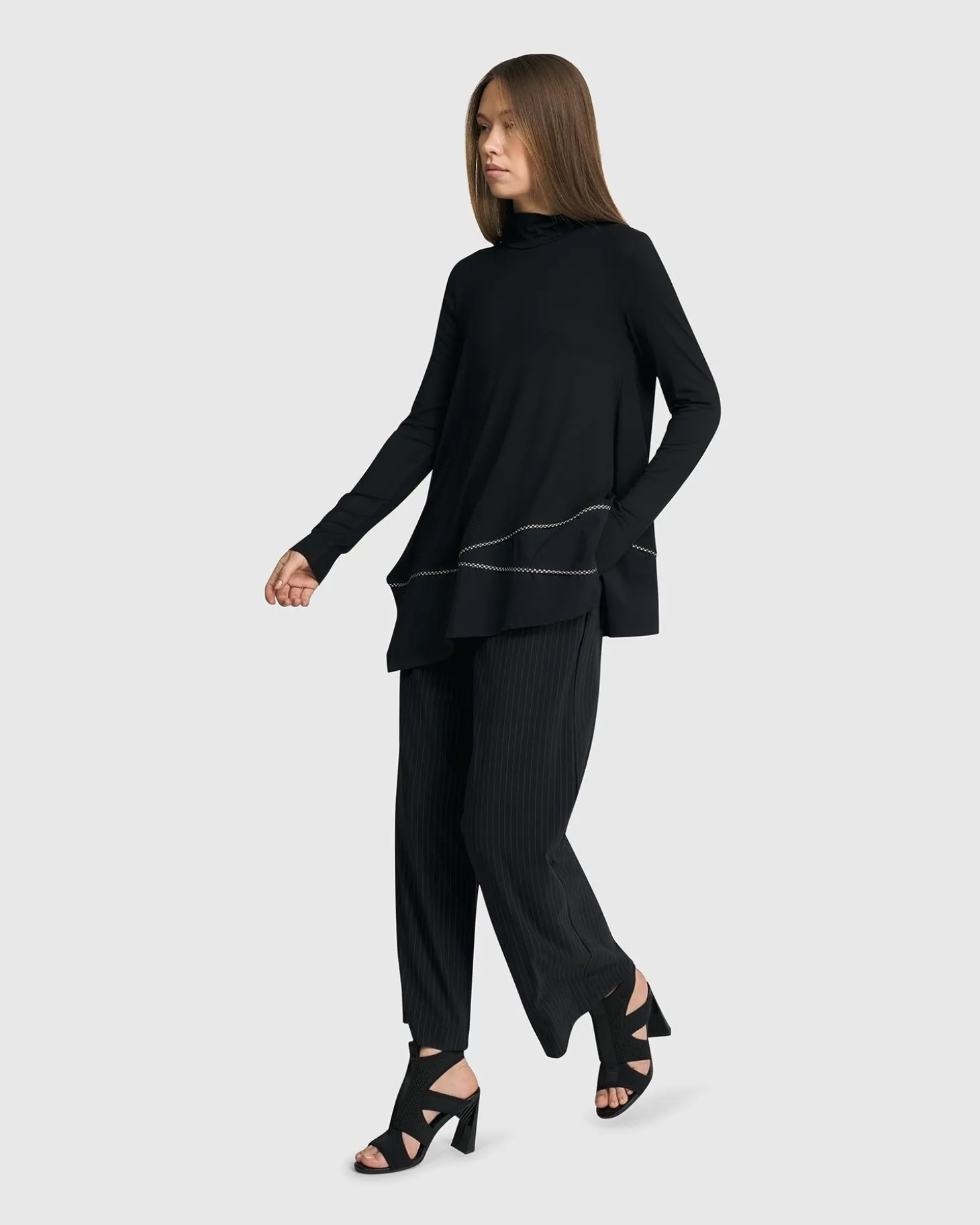 Women Alembika Mazzy Mockneck Top, Black