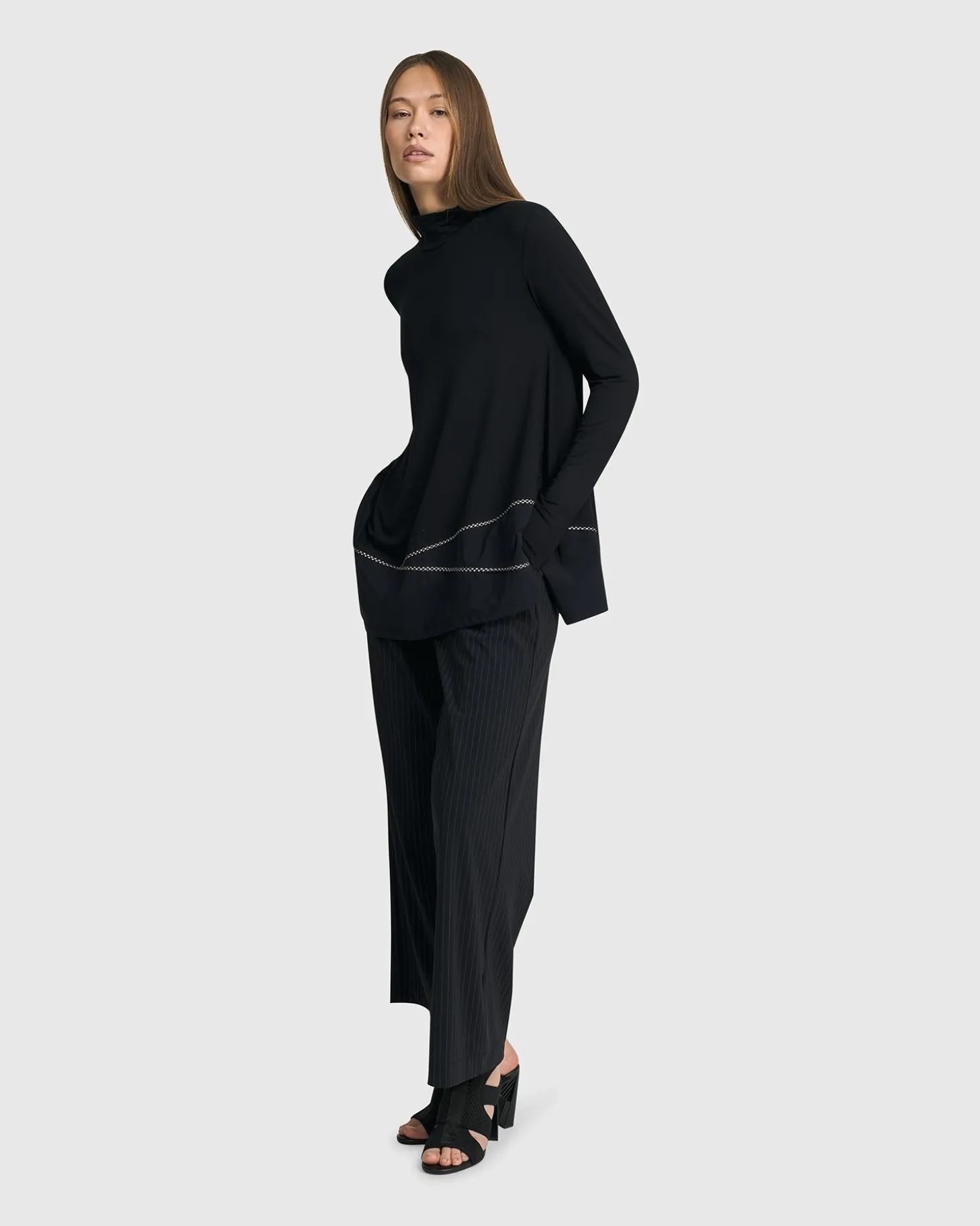 Women Alembika Mazzy Mockneck Top, Black