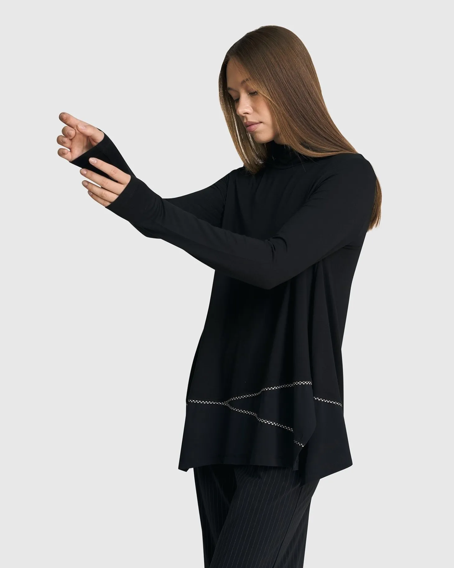 Women Alembika Mazzy Mockneck Top, Black