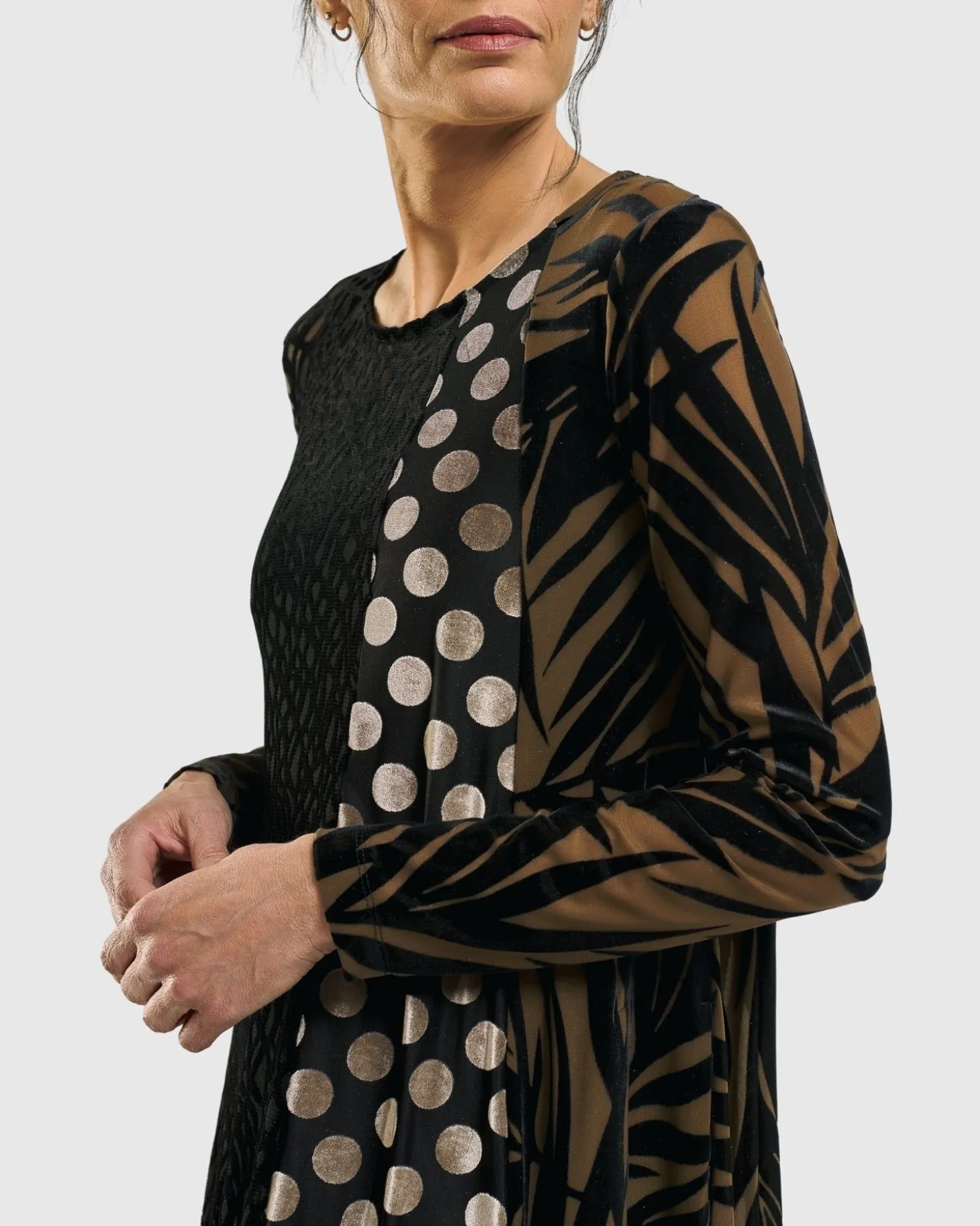 Women Alembika Medallion A-Line Dress, Gold